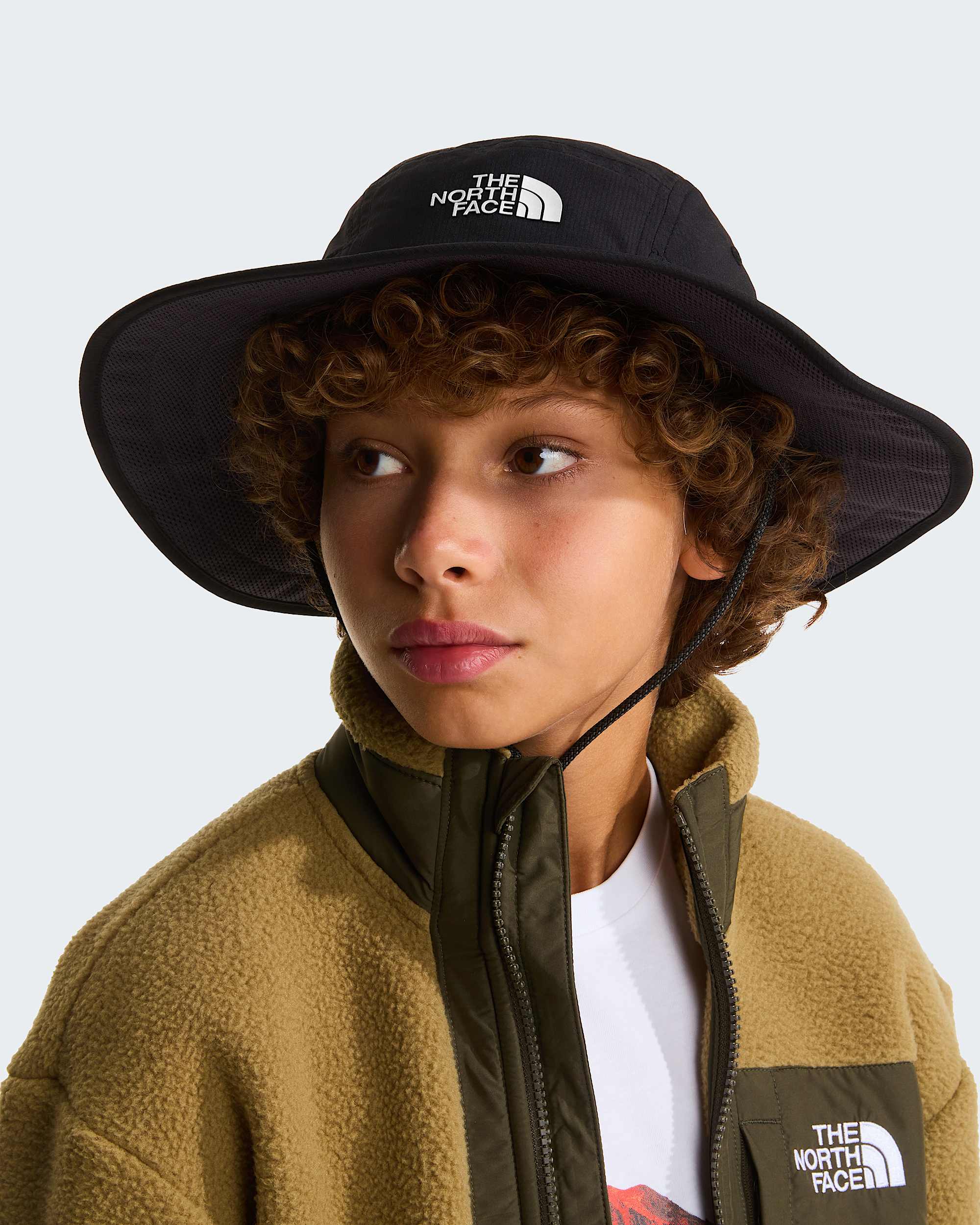 Class V Brimmerhoed voor kids TNF TNF Black Logo Weather Topo Phantom Print ALT1