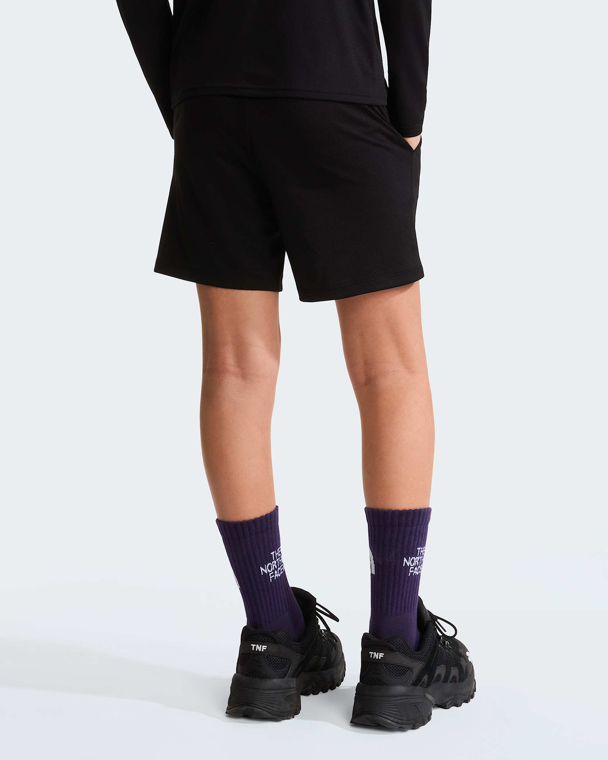 Short en maille de polyester pour enfant TNF TNF Black ALT3