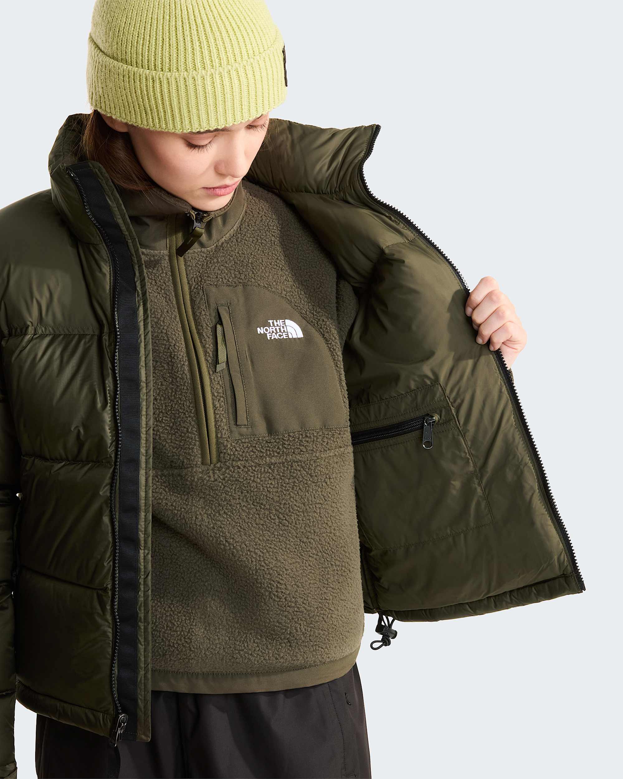 Womens 1996 Retro Nuptse Jacket TNF New Taupe Green ALT8