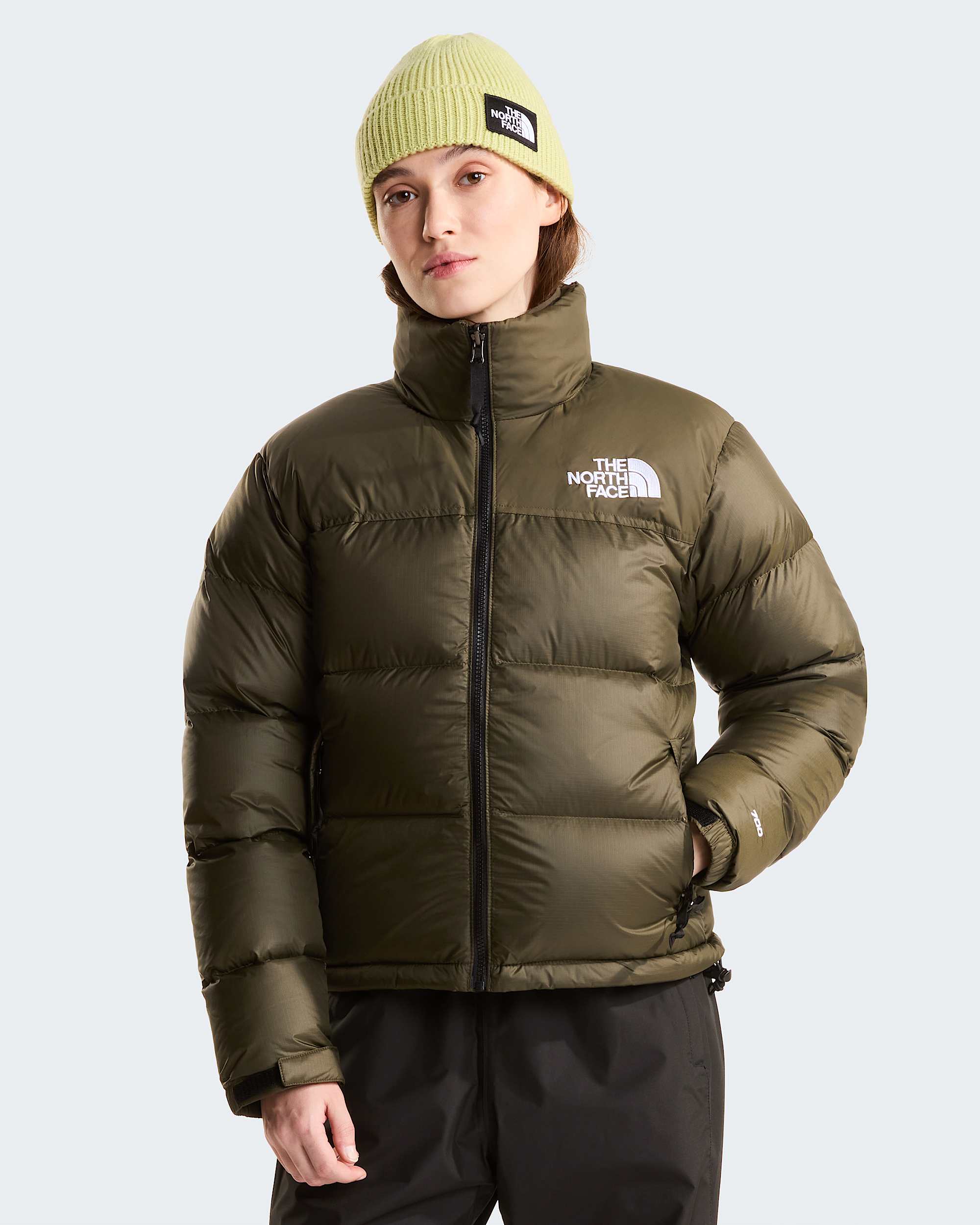 Womens 1996 Retro Nuptse Jacket TNF New Taupe Green HERO