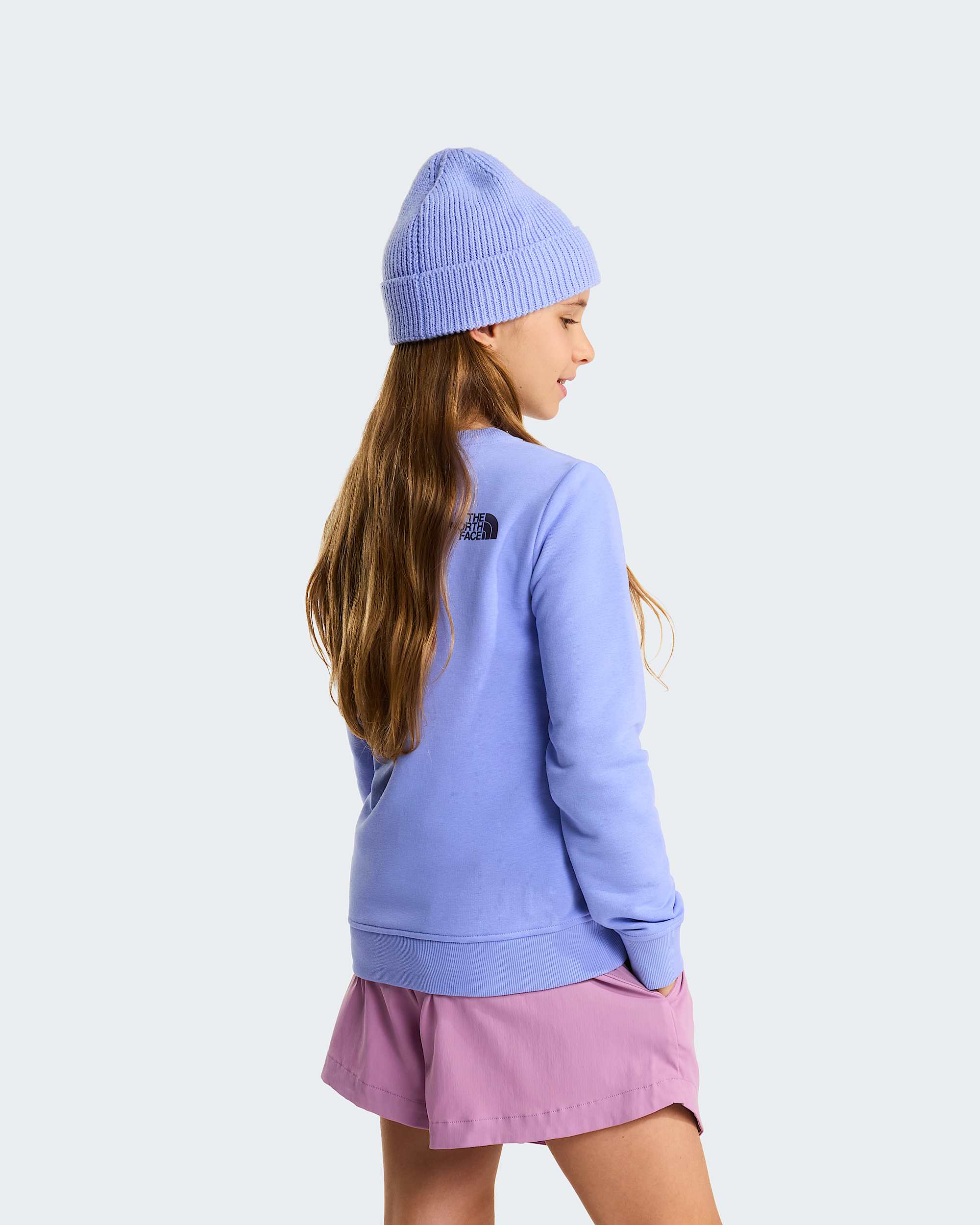Drew Peaksweatshirt met ronde hals voor tieners TNF Periwinkle Glow ALT8