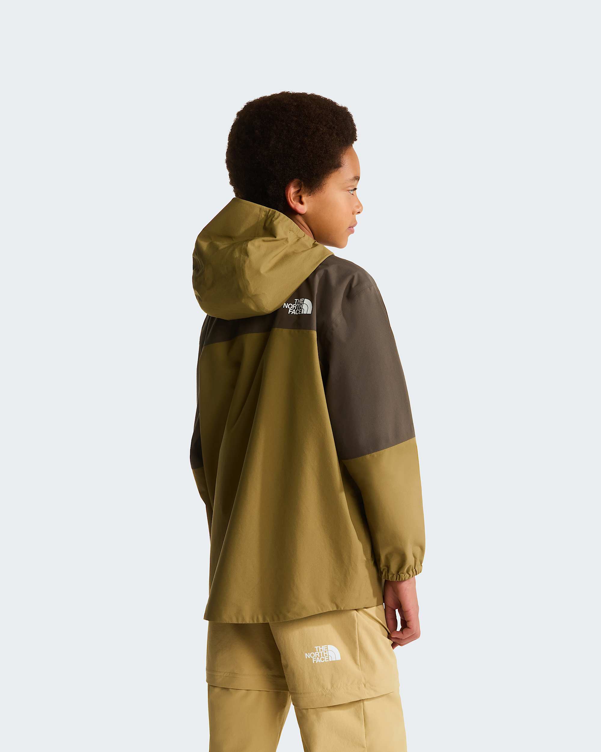 Giacca guscio Hike Packable da ragazzi TNF New Taupe GreenCedar ALT3