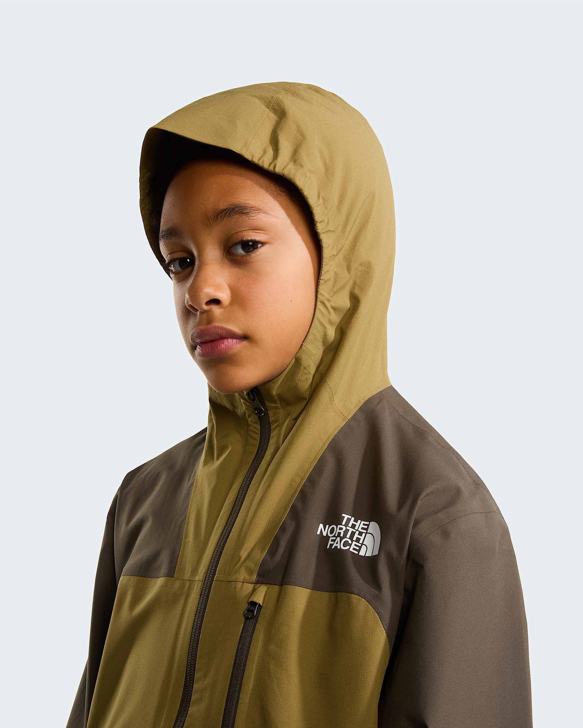 Giacca guscio Hike Packable da ragazzi TNF New Taupe GreenCedar ALT5