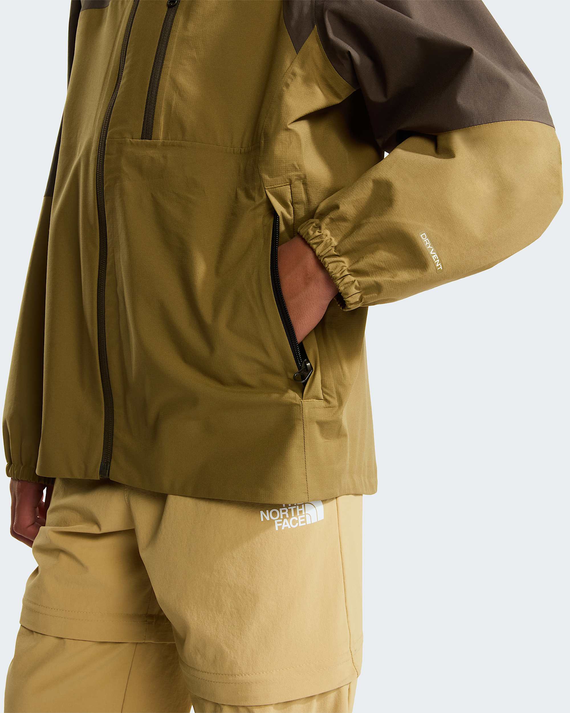 Giacca guscio Hike Packable da ragazzi TNF New Taupe GreenCedar ALT6