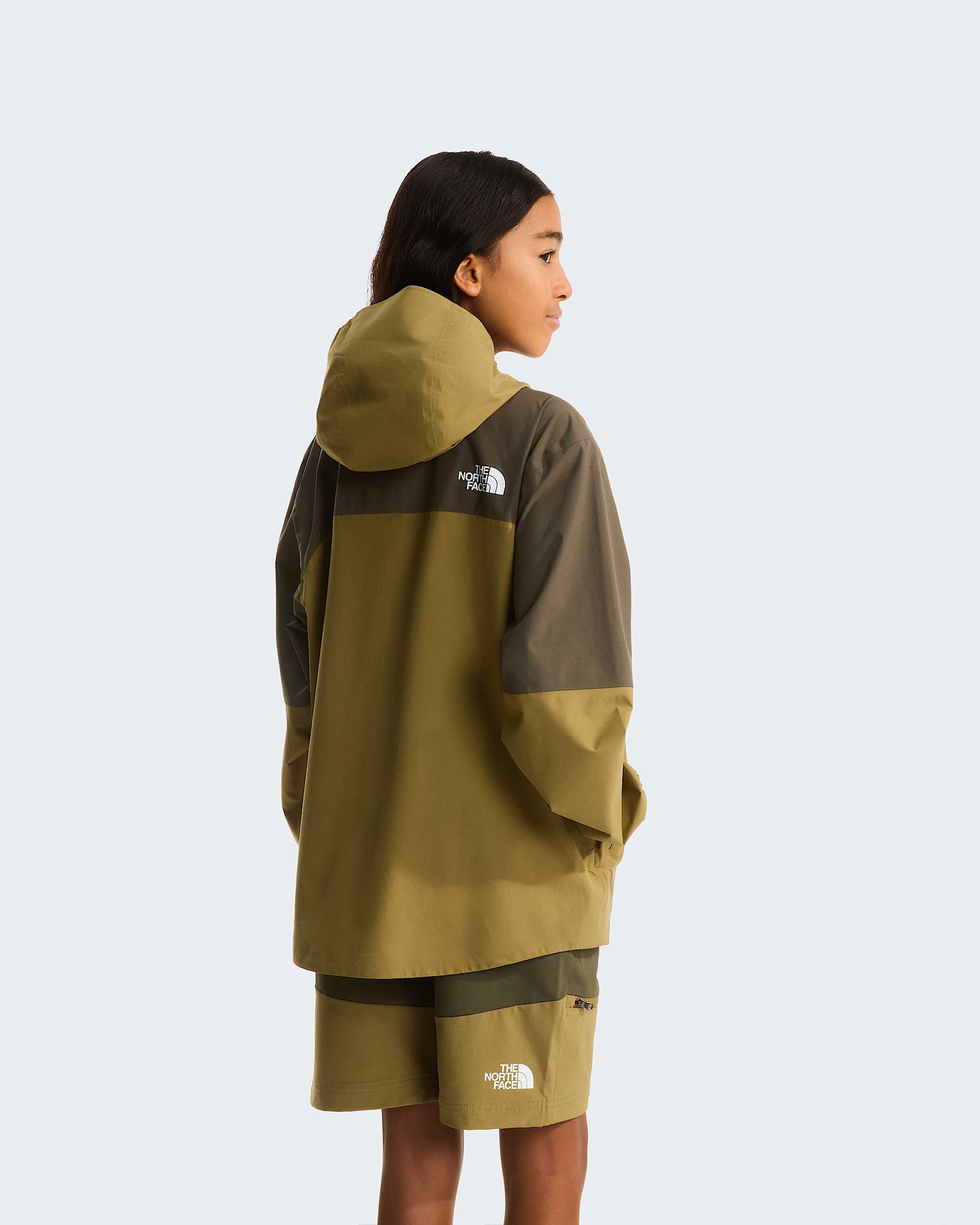 Giacca guscio Hike Packable da ragazzi TNF New Taupe GreenCedar ALT10