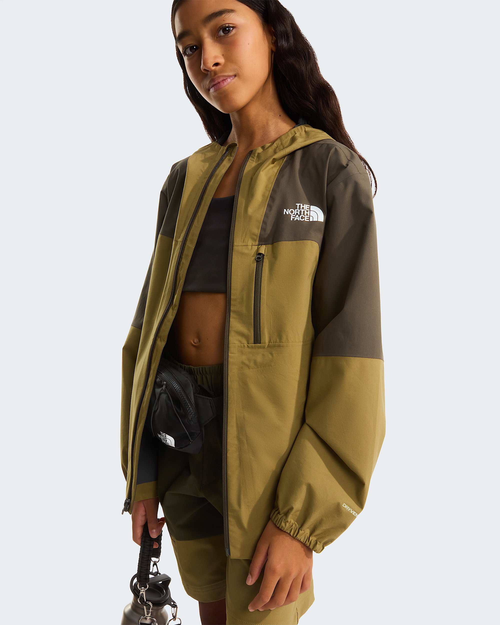 Giacca guscio Hike Packable da ragazzi TNF New Taupe GreenCedar ALT12