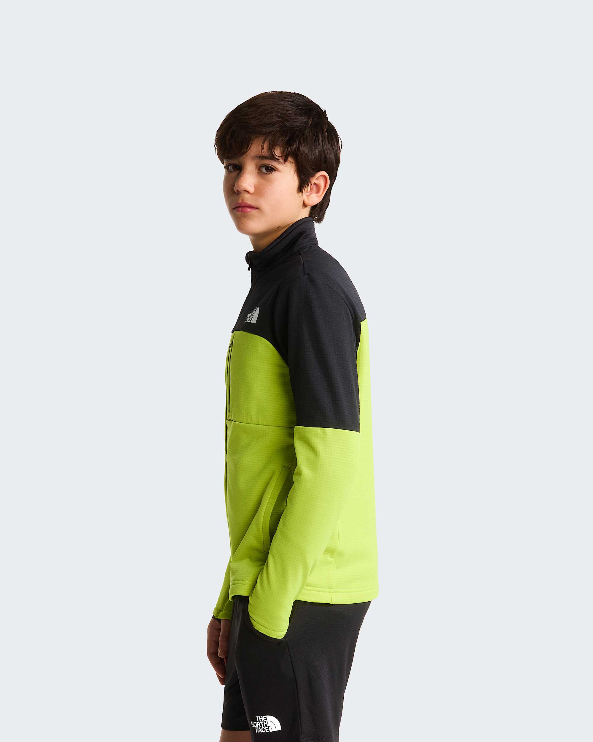 Hike MidlayerJacke mit durchgehendem RV fr Jugendliche TNF TNF BlackFizz Lime ALT2