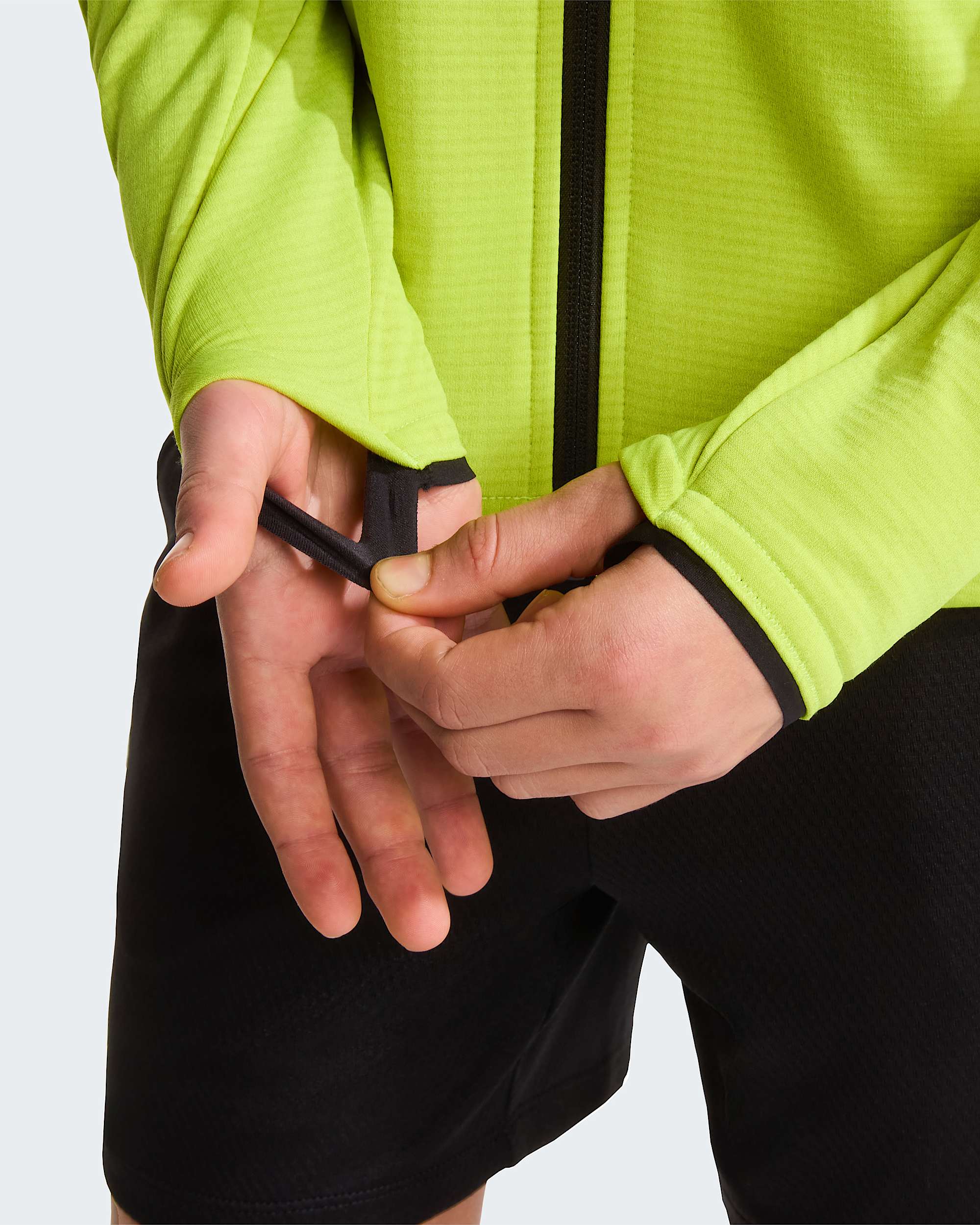 Hike MidlayerJacke mit durchgehendem RV fr Jugendliche TNF TNF BlackFizz Lime ALT6