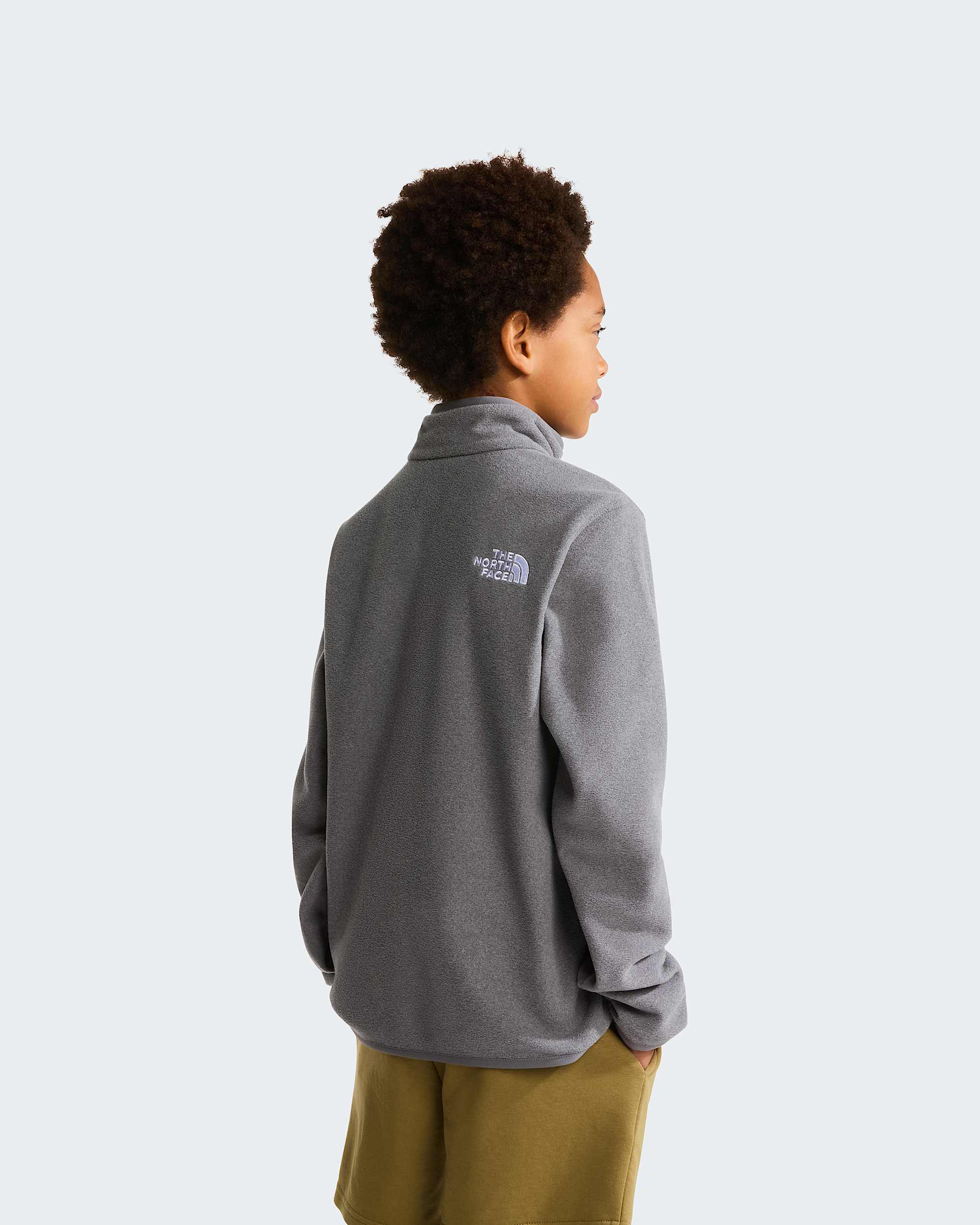 Glacier Fleece mit 14langem RV fr Jugendliche TNF TNF Mid Grey Heather ALT3