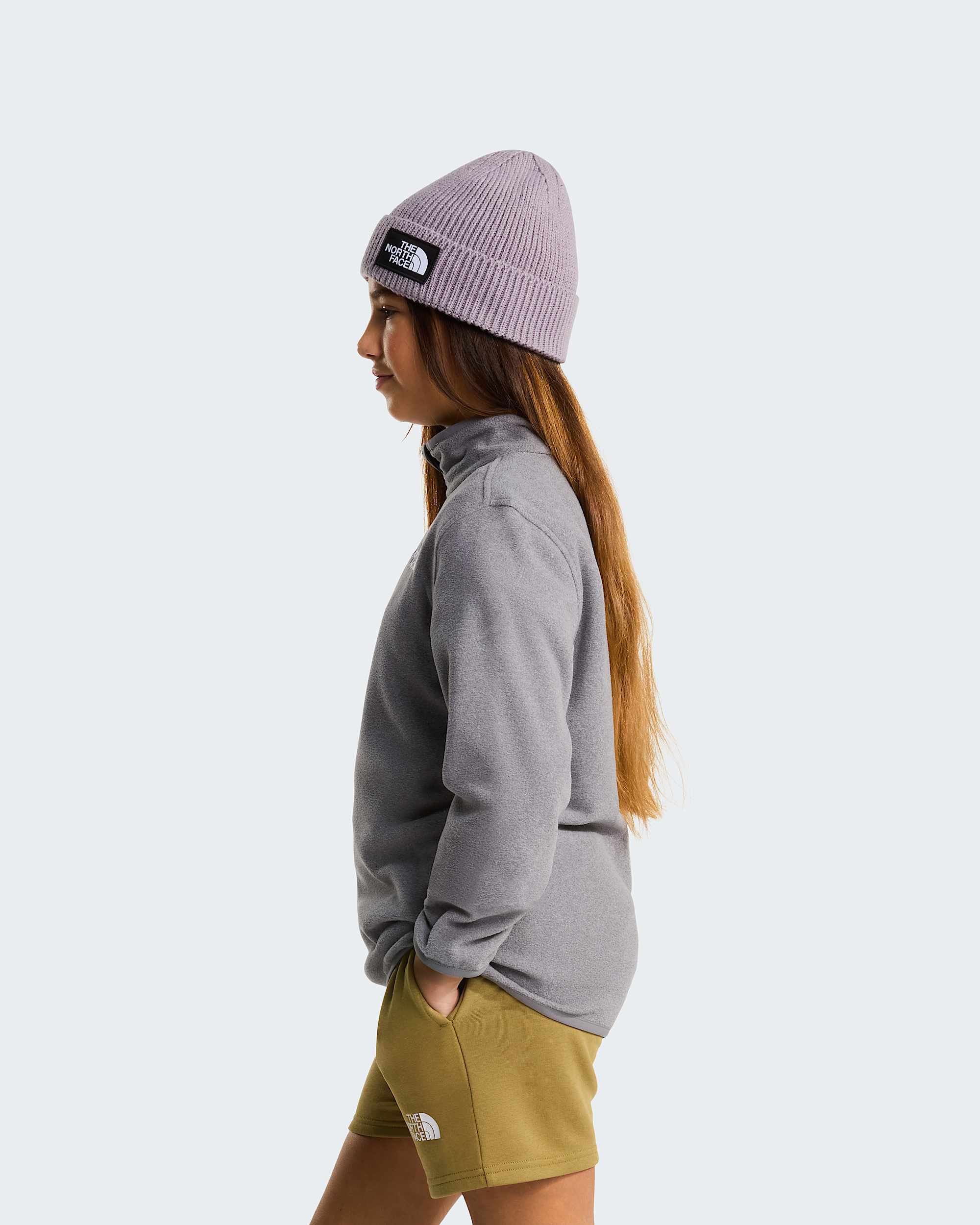 Glacier Fleece mit 14langem RV fr Jugendliche TNF TNF Mid Grey Heather ALT8