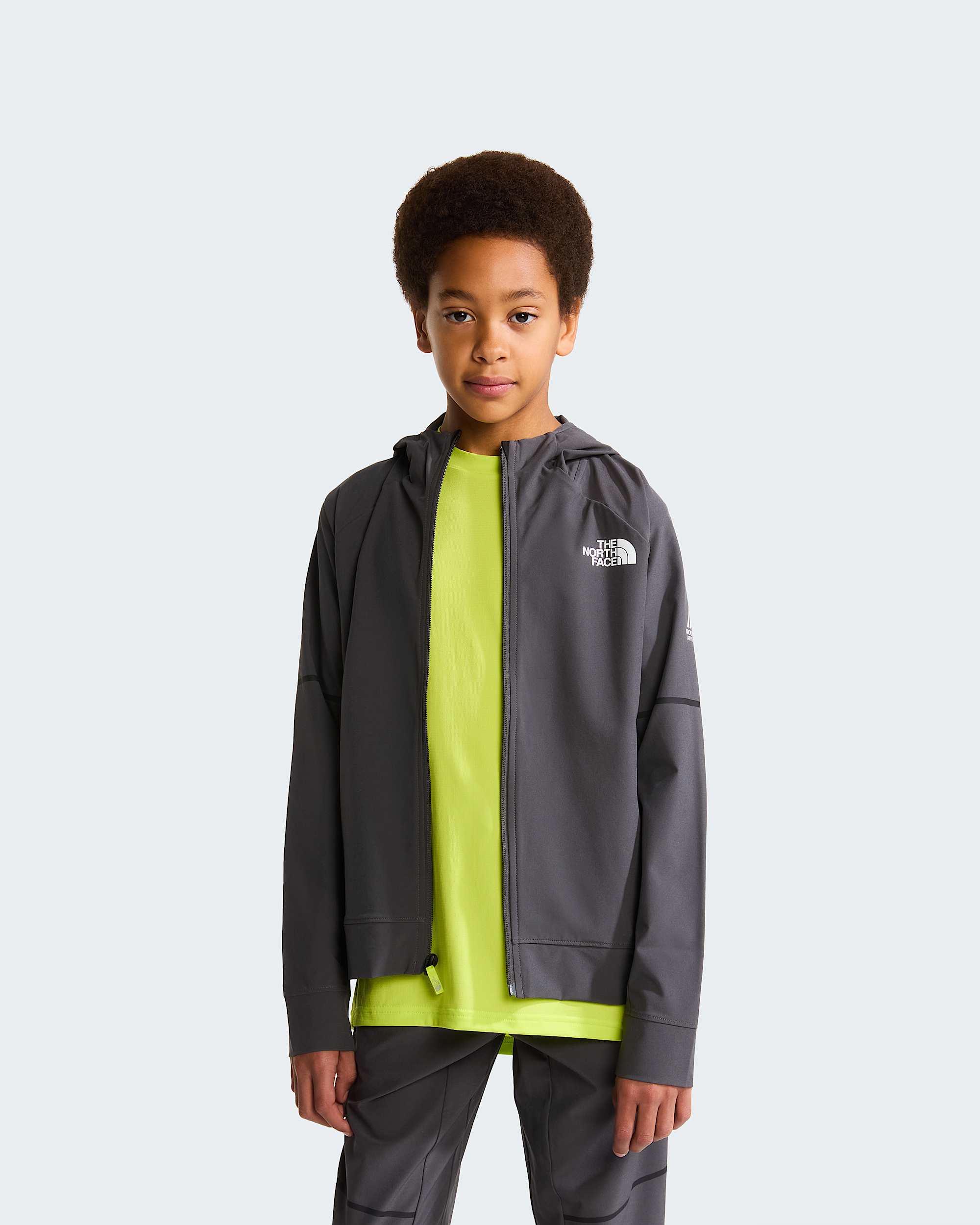 Geweven Mountain Athleticsjas voor tieners TNF Anthracite Grey ALT4