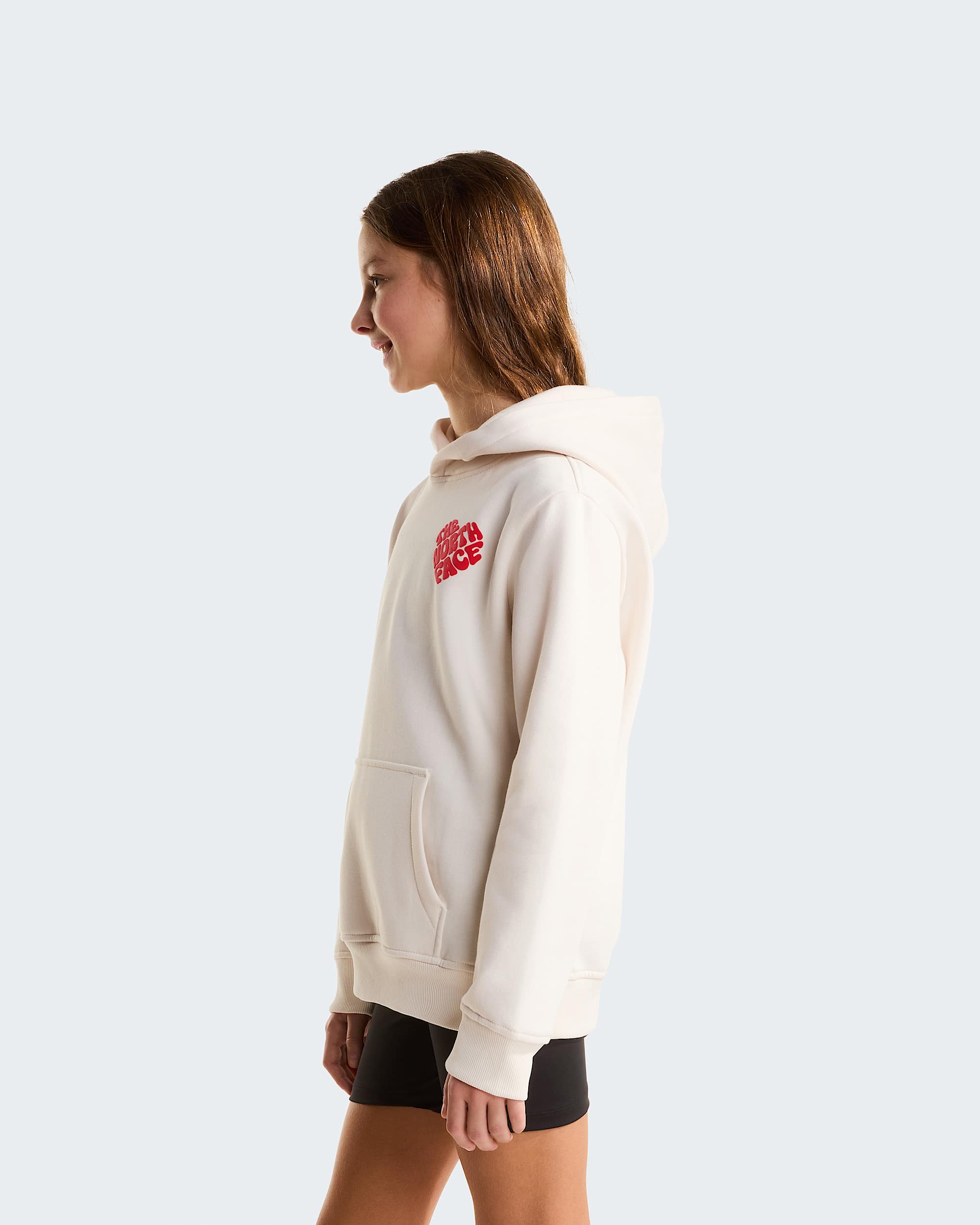 Brand Proud Relaxed hoodie voor meisjes TNF White Dune ALT2