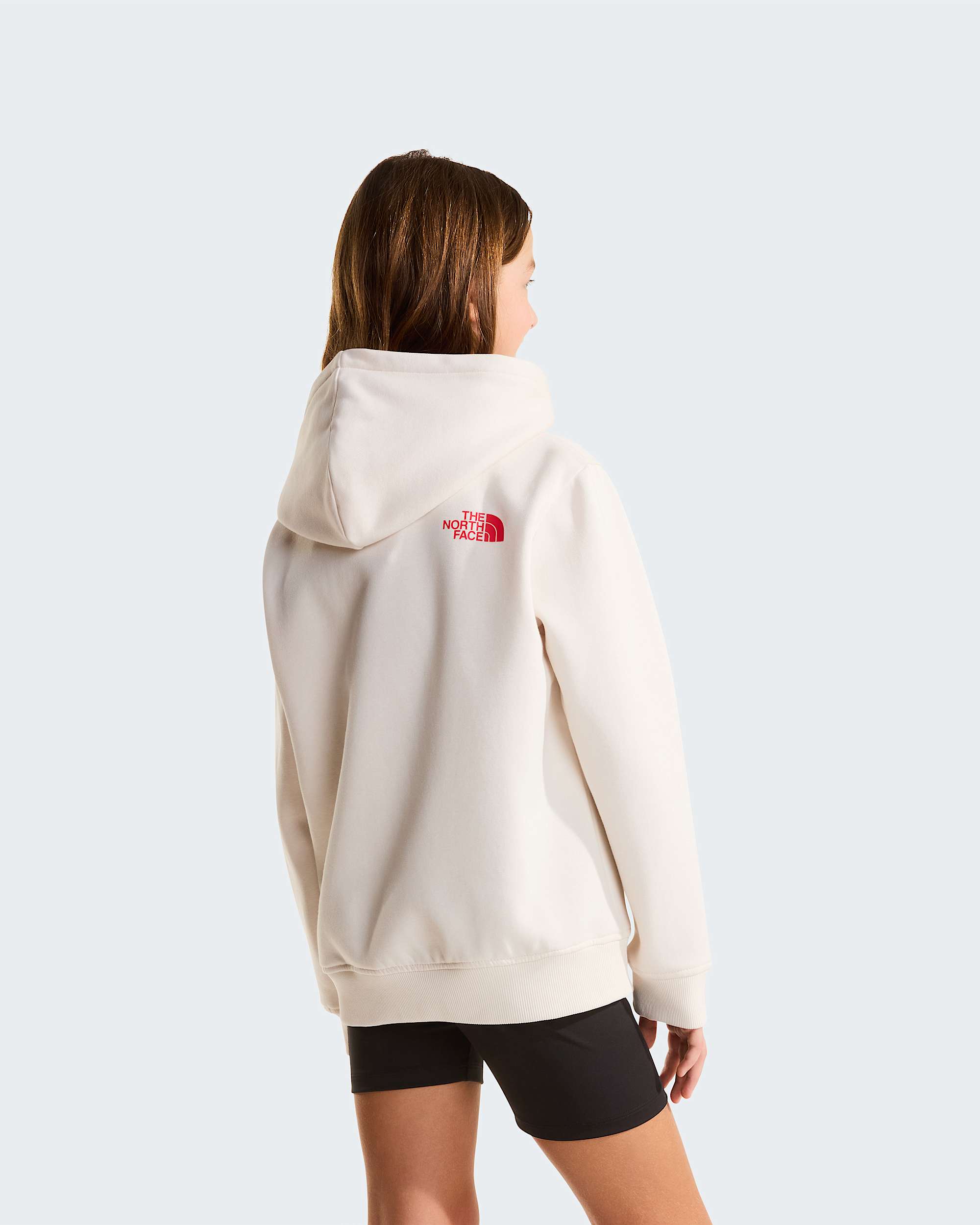 Brand Proud Relaxed hoodie voor meisjes TNF White Dune ALT3