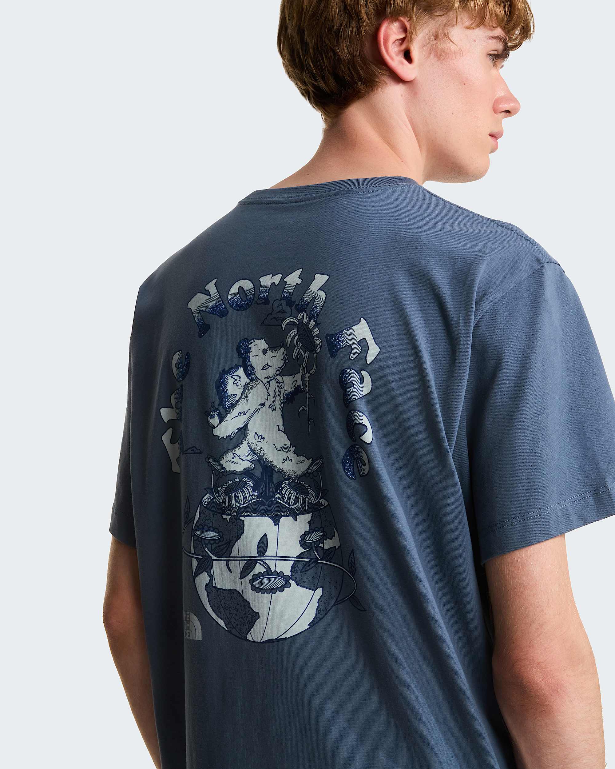 Retro Earth Relaxed Graphic Tshirt voor heren TNF ALT4