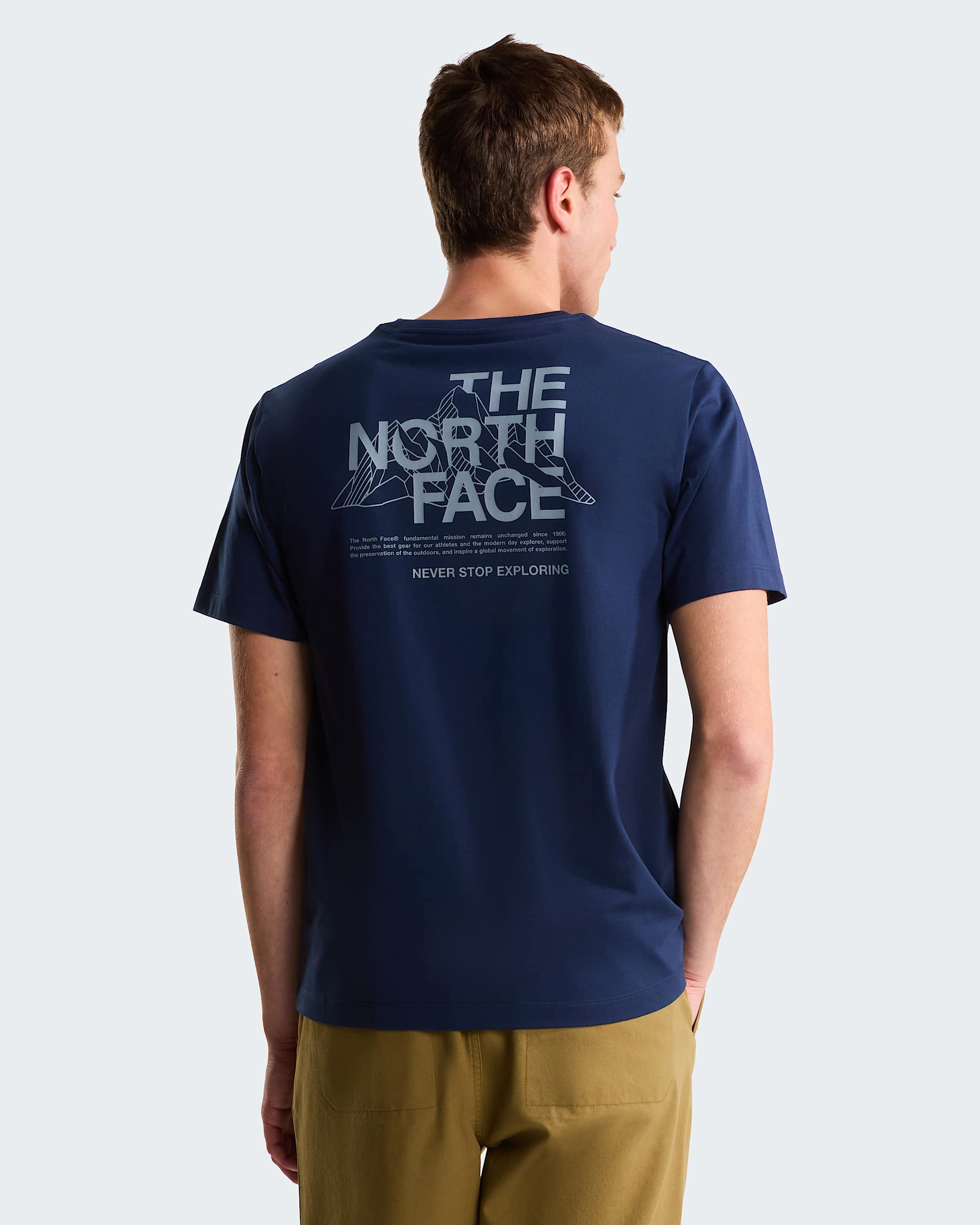 Mens Mountain Sketch Regular Graphic TShirt TNF HERO
