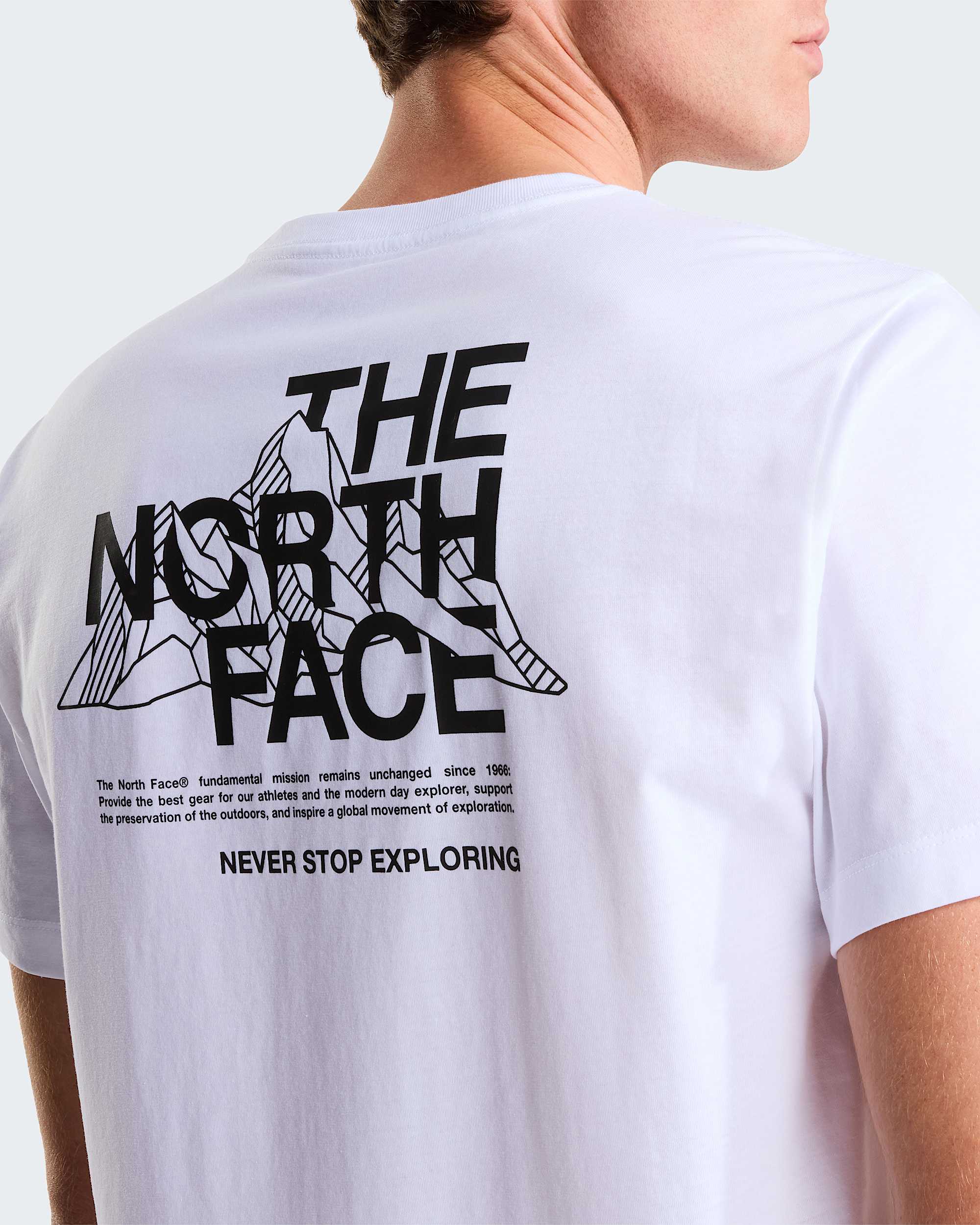 Mski Tshirt z grafik o regularnym kroju Mountain Sketch TNF alt5