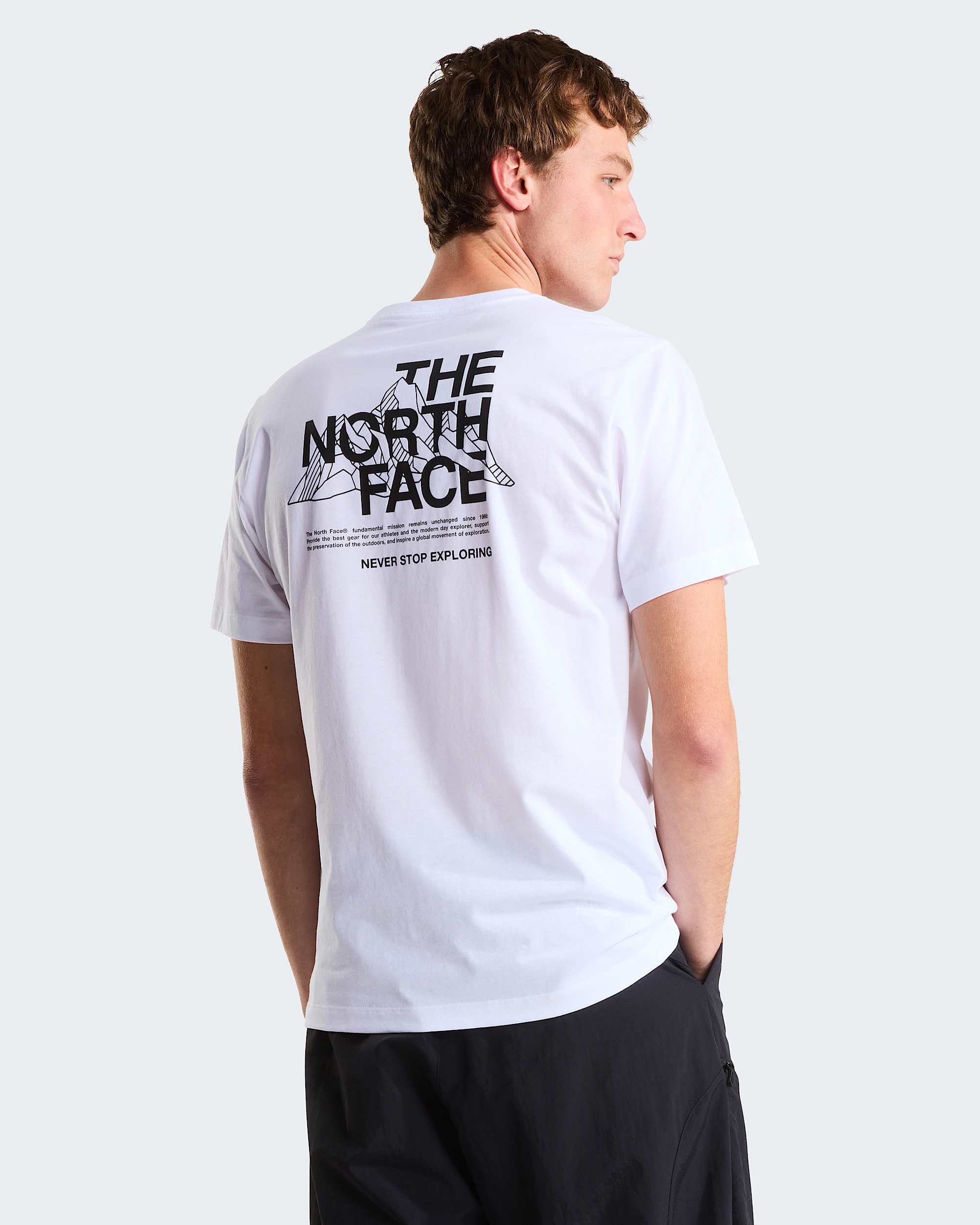 Mski Tshirt z grafik o regularnym kroju Mountain Sketch TNF hero