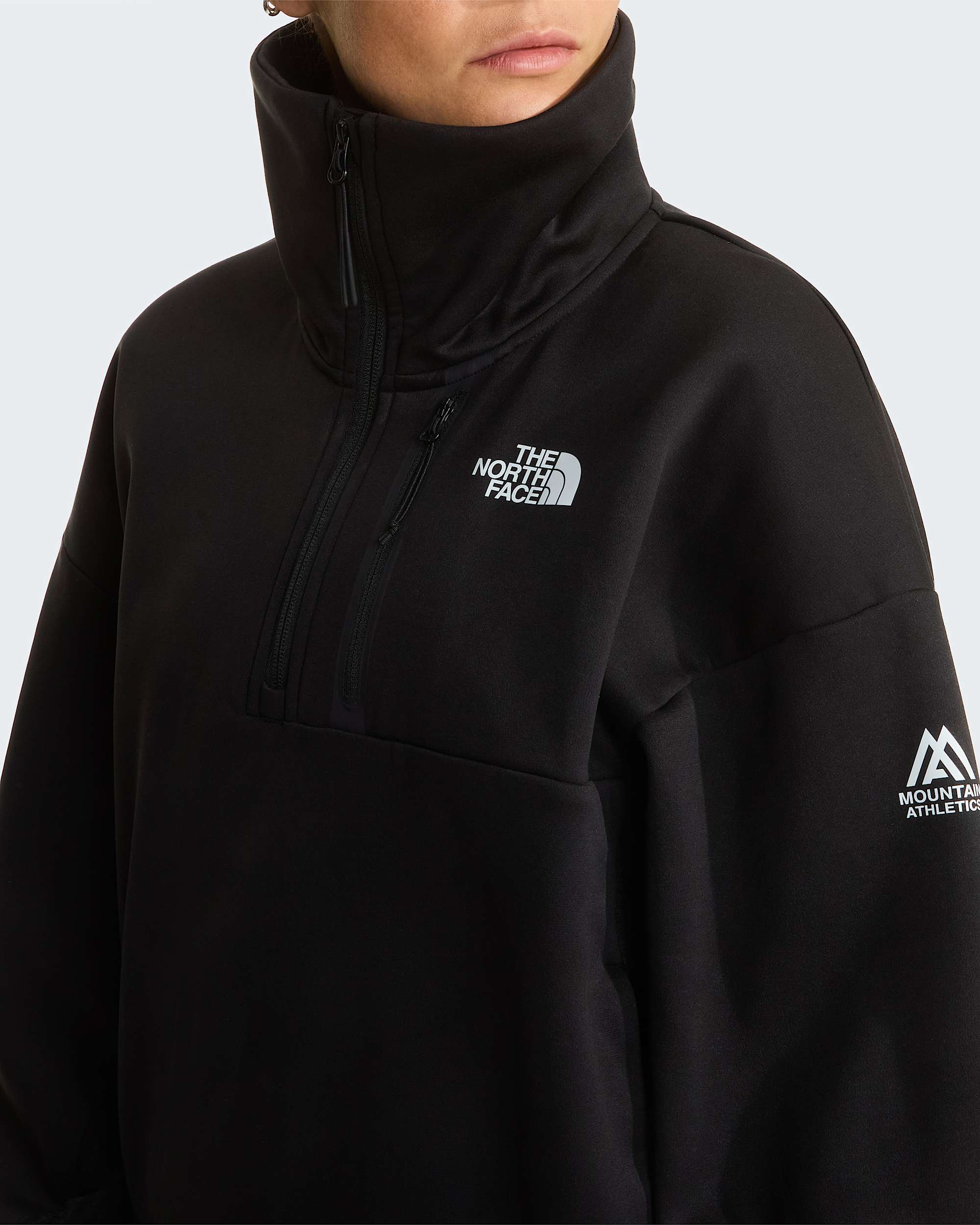 Womens Mountain Athletics 14 Zip Funnel Neck Fleece TNF ALT4