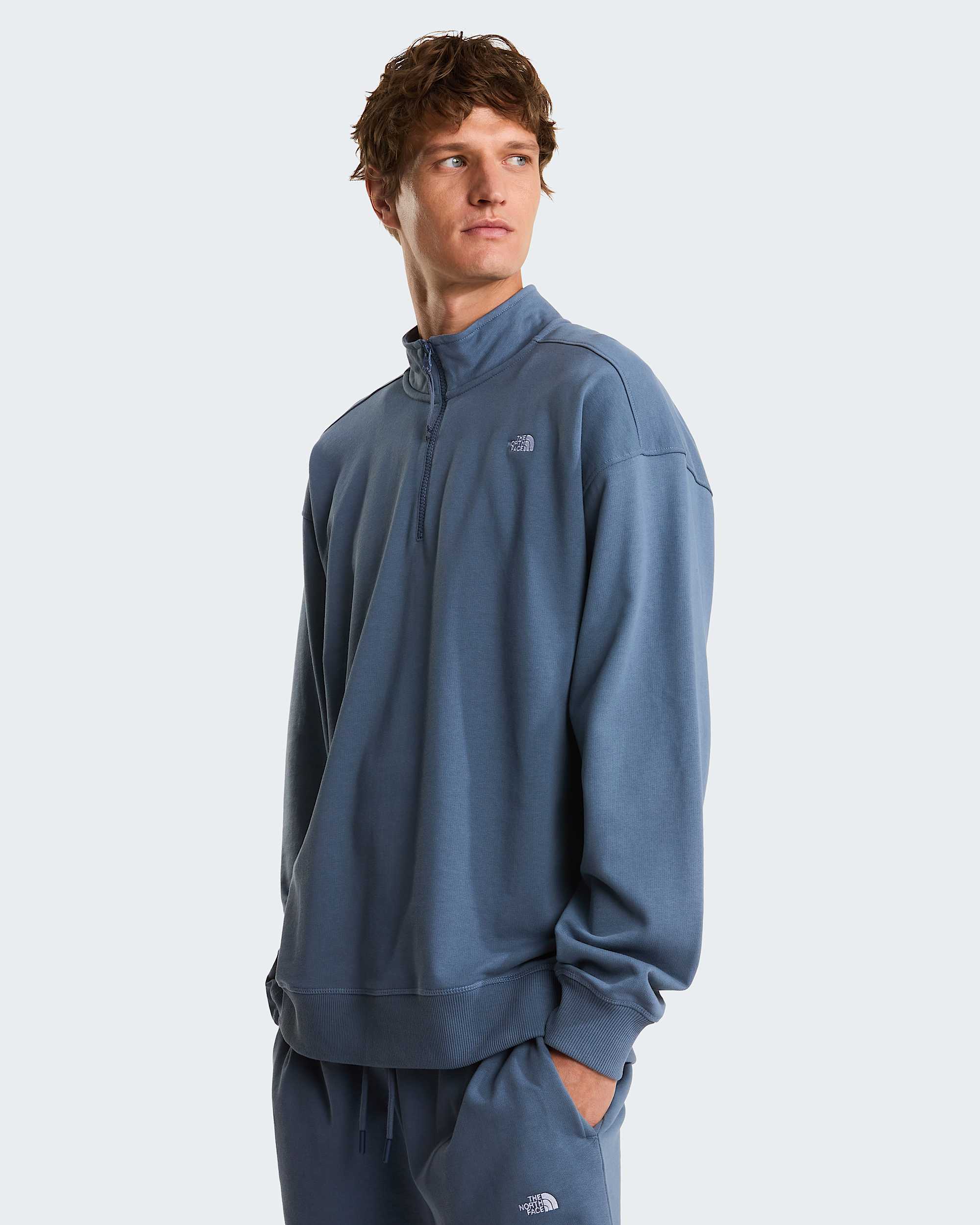 Unisex Essential Light Relaxed 14 Zip Sweatshirt TNF ALT2
