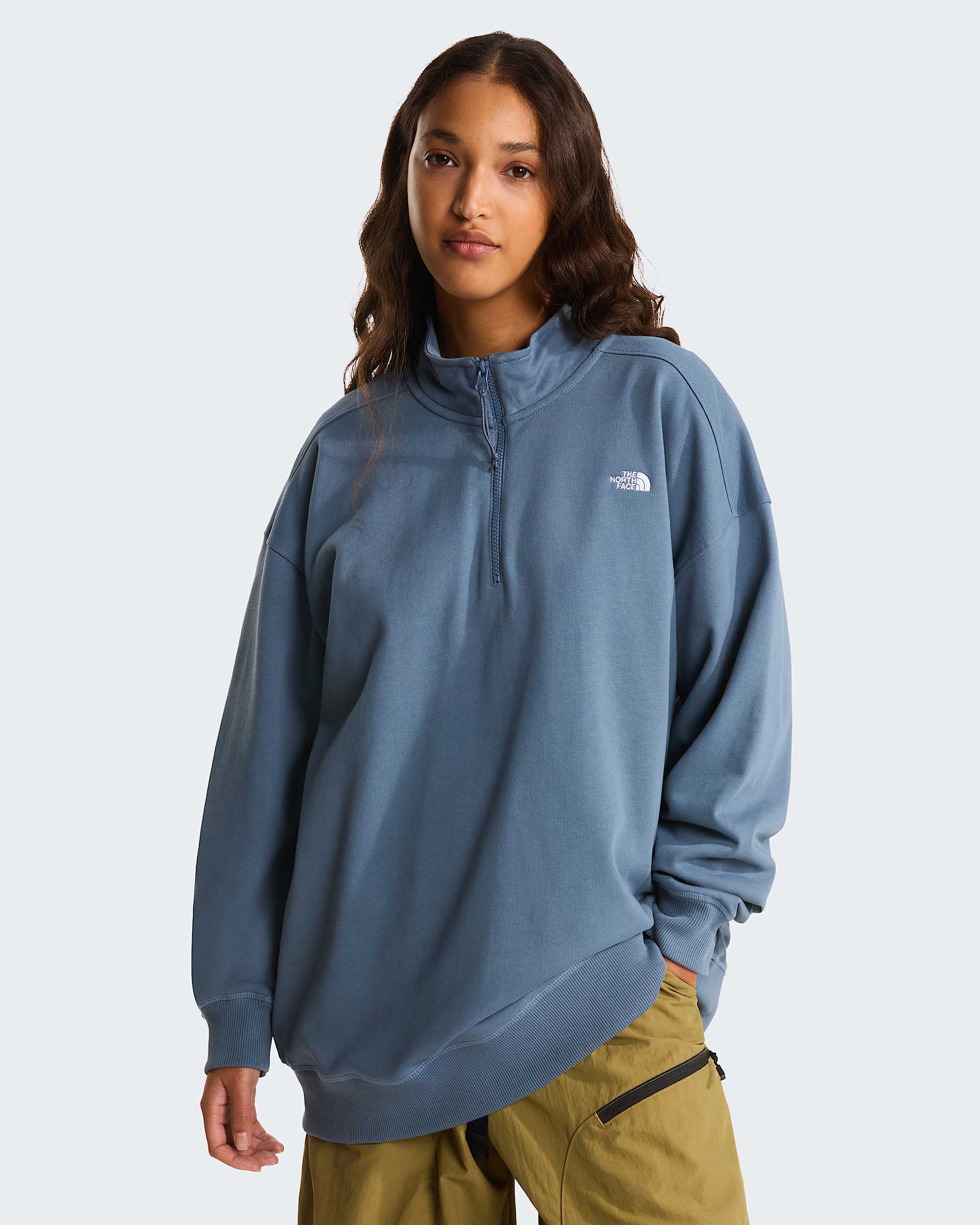 Unisex Essential Light Relaxed 14 Zip Sweatshirt TNF ALT8