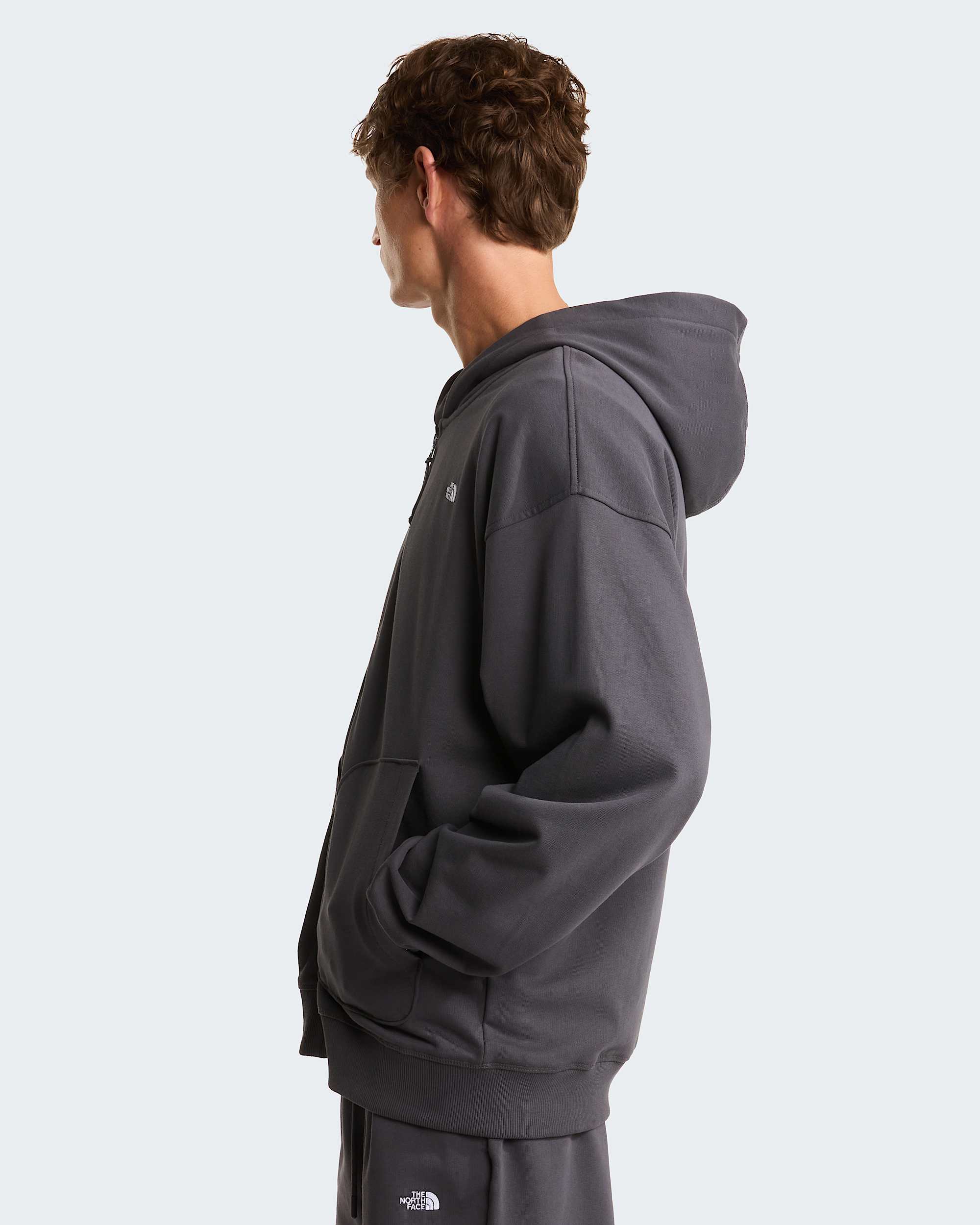Essential Kapuzenpulli in Oversize und Unisex TNF Anthracite Grey ALT4
