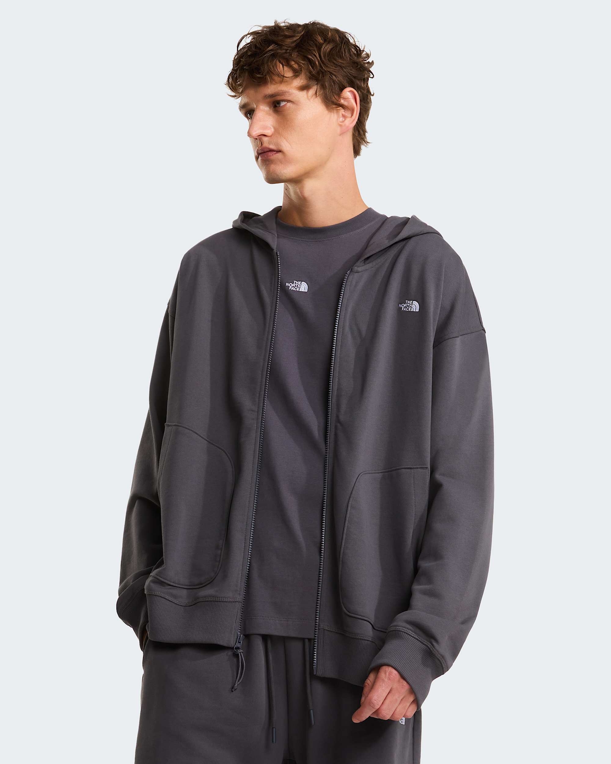 Essential Kapuzenpulli in Oversize und Unisex TNF Anthracite Grey ALT6