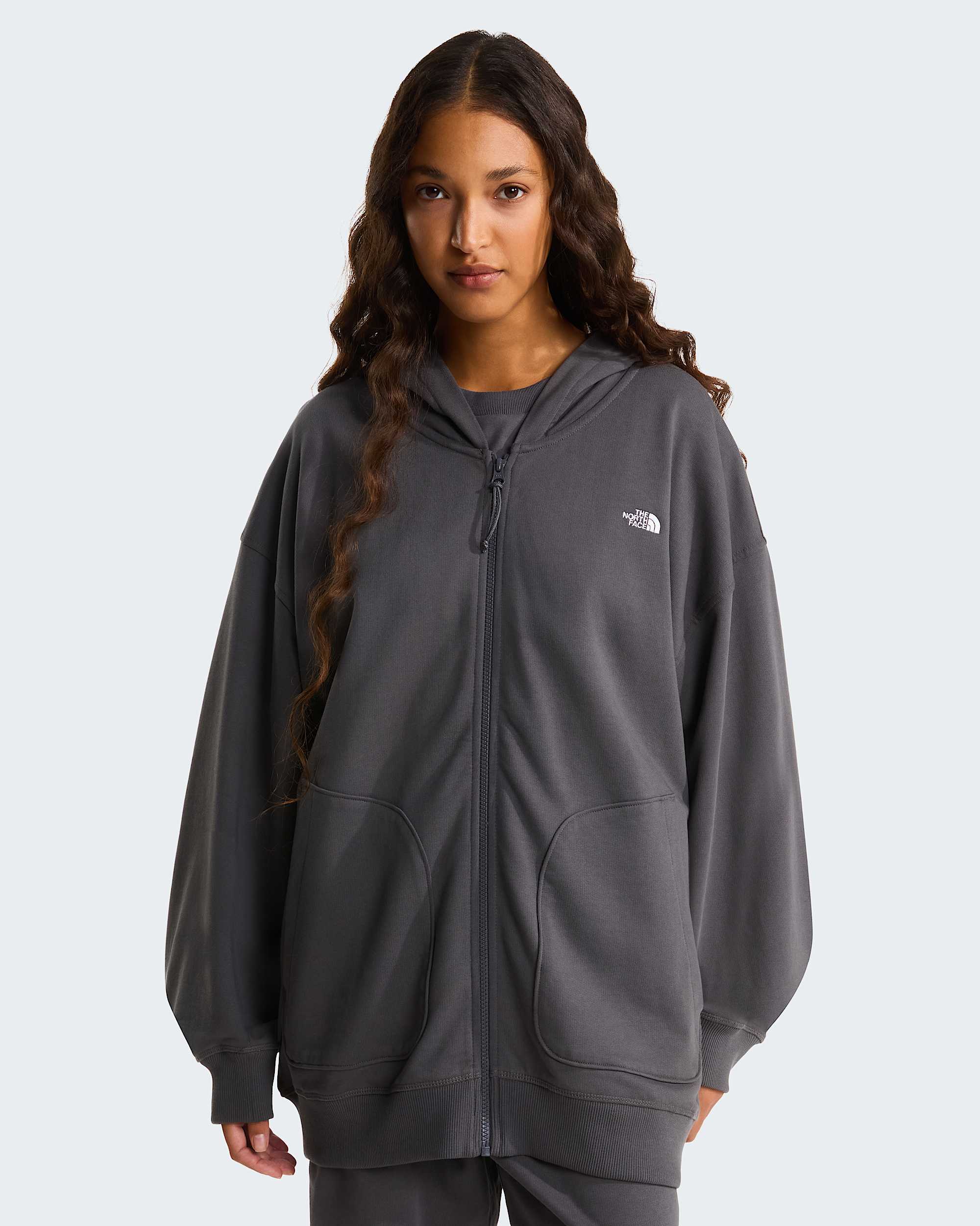 Essential Kapuzenpulli in Oversize und Unisex TNF Anthracite Grey ALT10