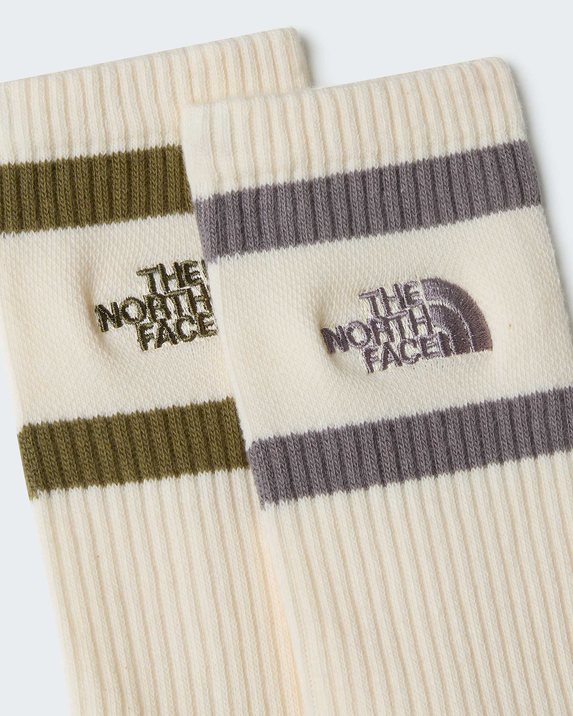 Everyday Heritage Stripe Crew Socks TNF ALT2
