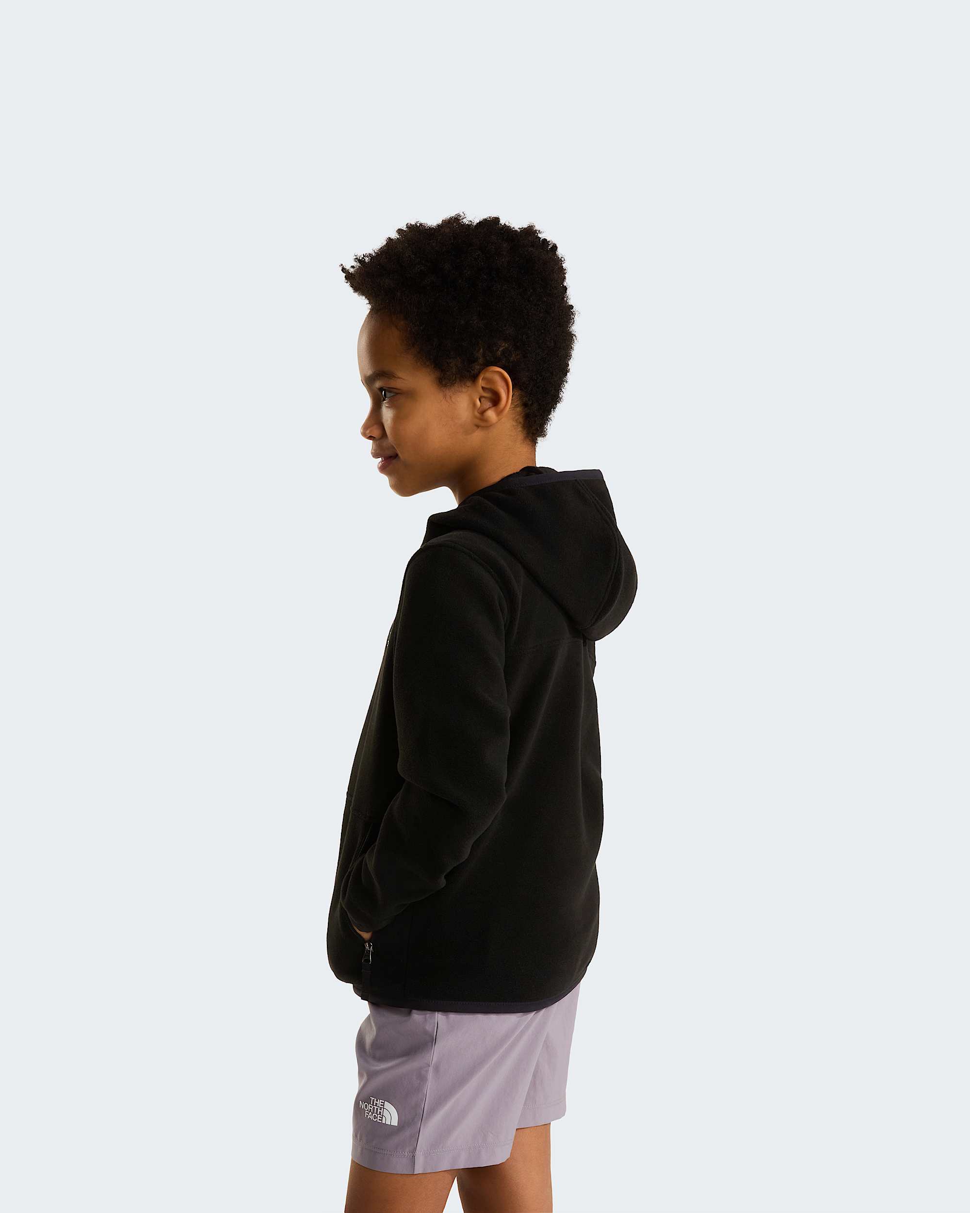 Glacierfleece met capuchon en volledige ritssluiting voor kids TNF ALT2