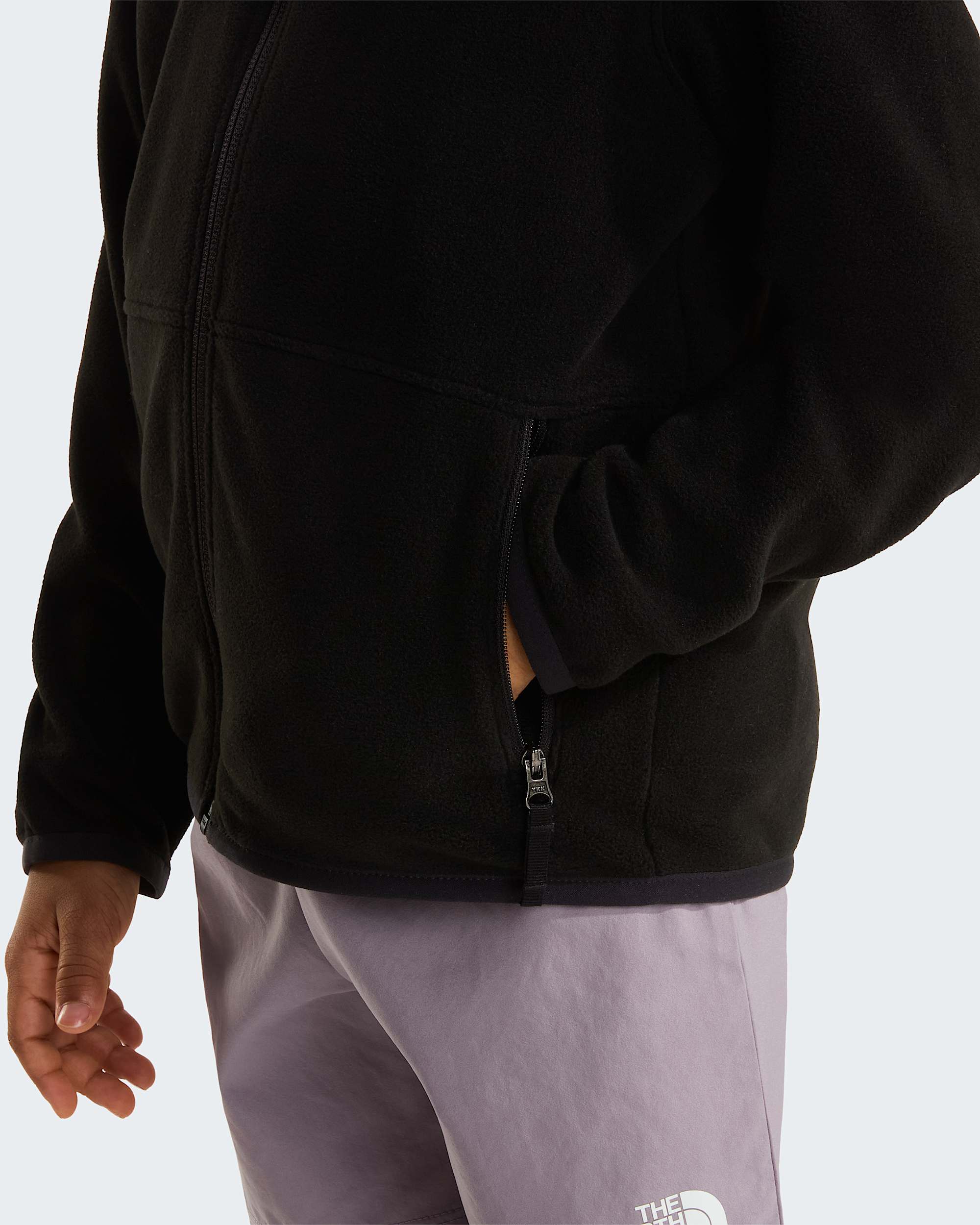 Glacierfleece met capuchon en volledige ritssluiting voor kids TNF ALT7