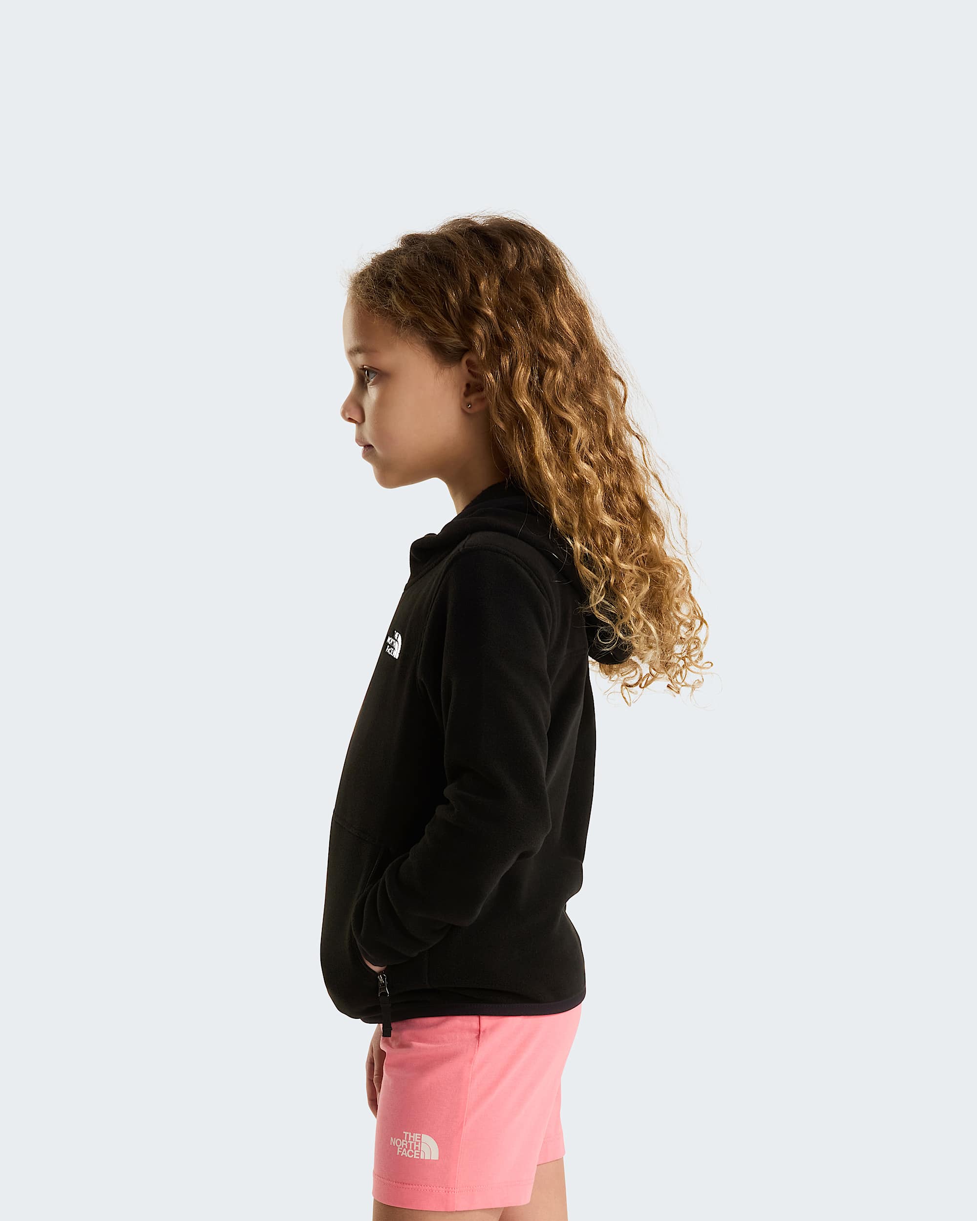Glacierfleece met capuchon en volledige ritssluiting voor kids TNF ALT12
