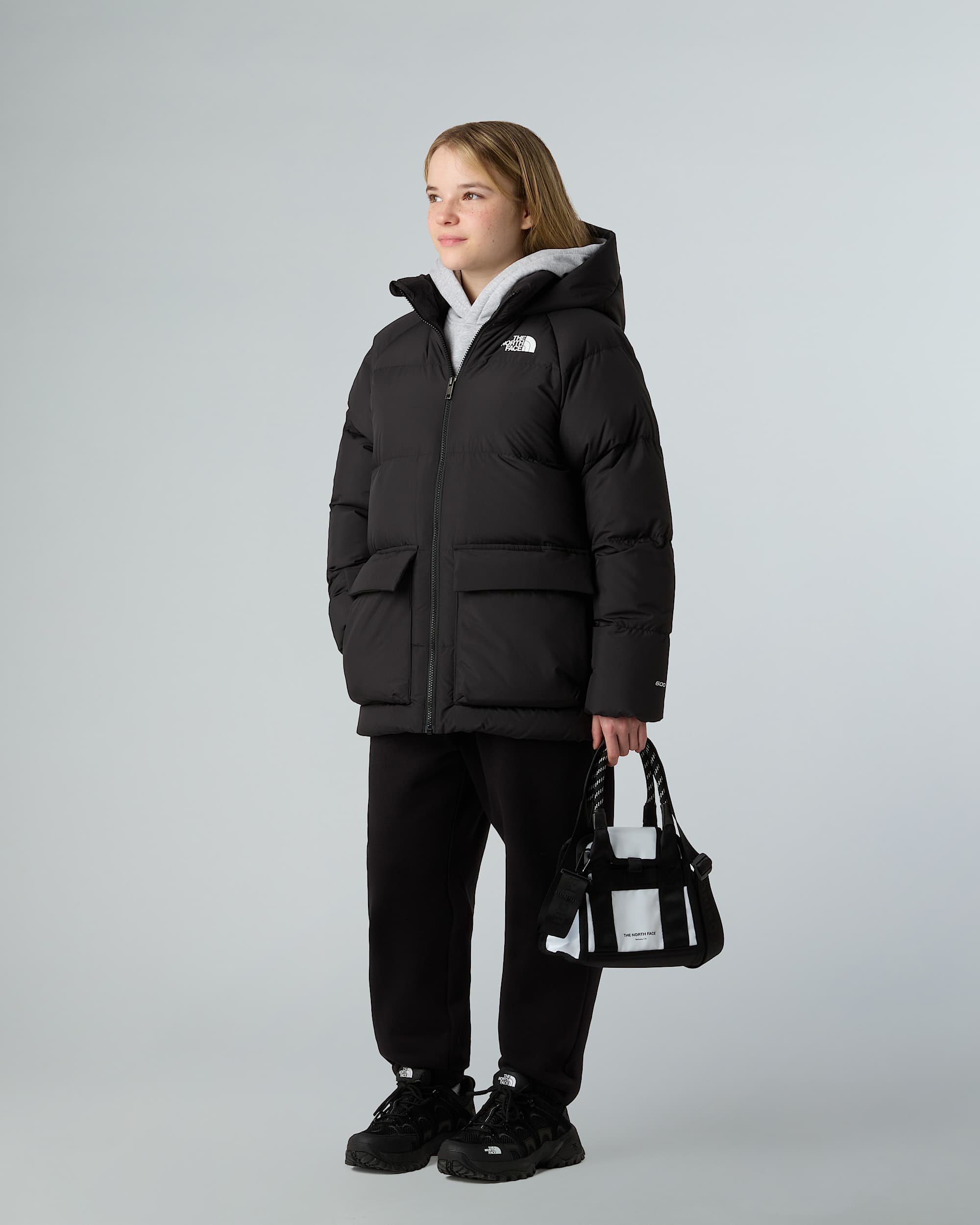 North fleecegeftterter kurzer Daunenparka fr Jugendliche TNF ALT11