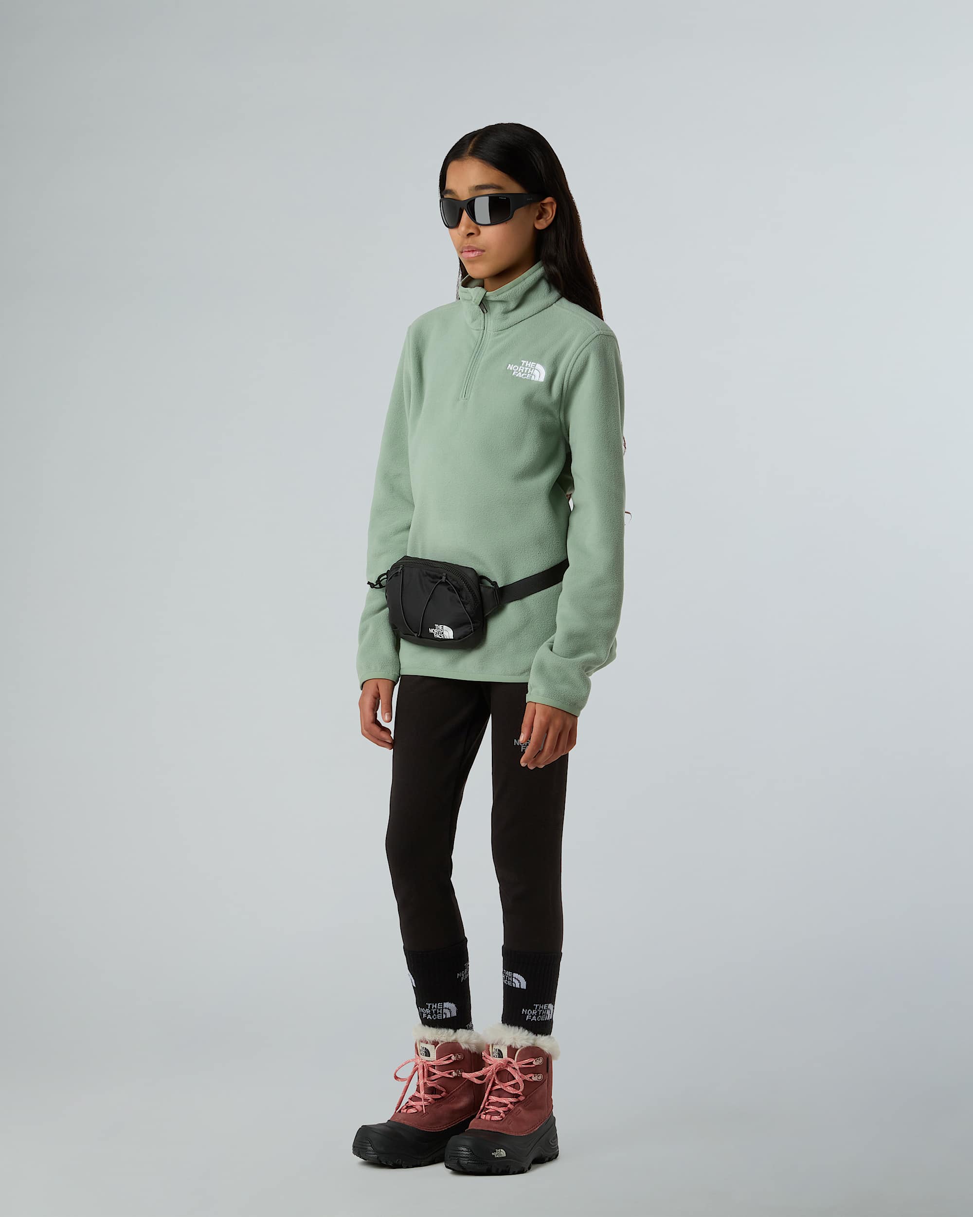Glacierfleece met kwartrits voor tieners TNF ALT8