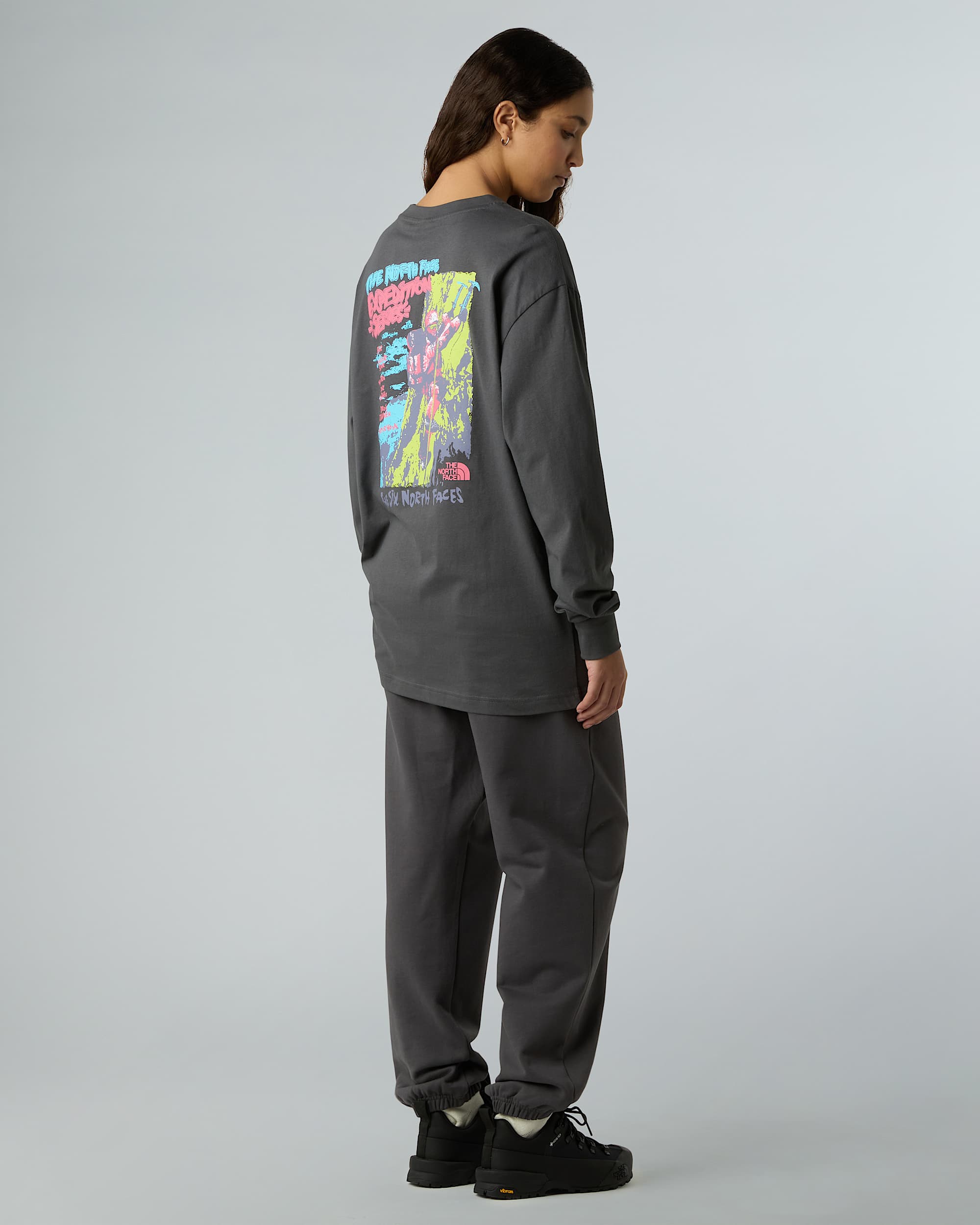 Camiseta holgada de mana larga Expedition Celebration unisex TNF ALT11
