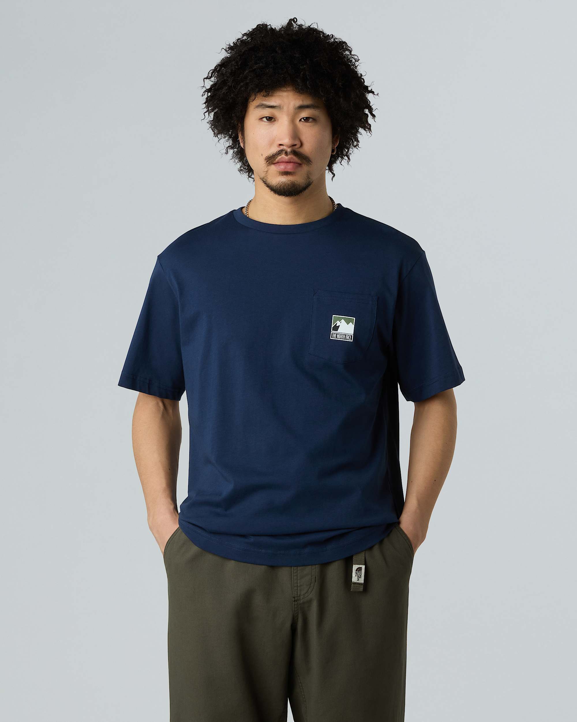 Mens Mountain Logo Relaxed Pocket TShirt TNF ALT4