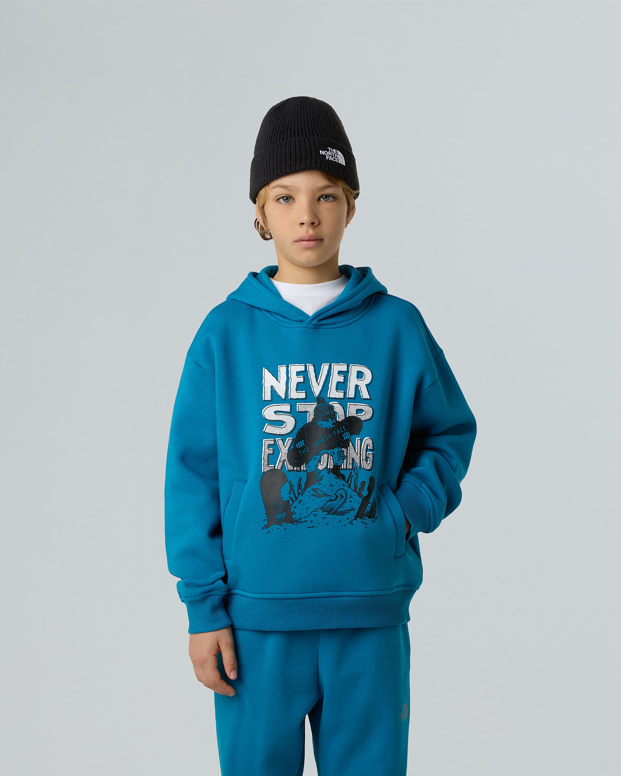 Boys Sports Oversized Graphic Hoodie TNF alt4