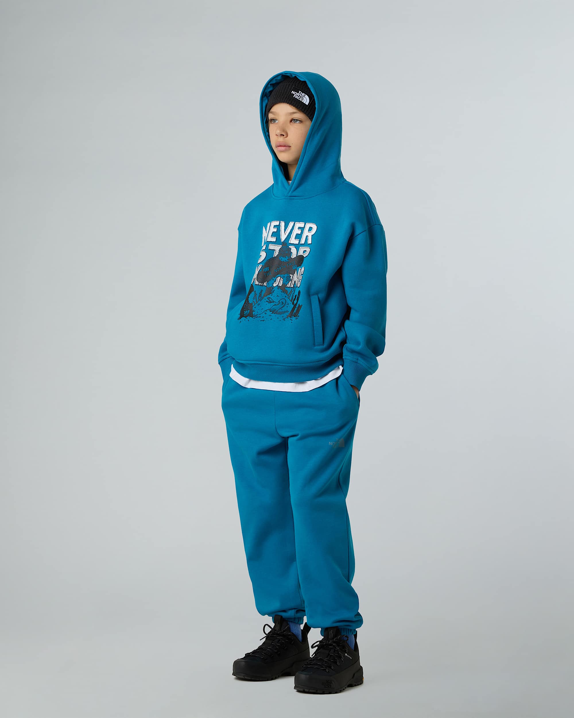 Boys Sports Oversized Graphic Hoodie TNF alt5
