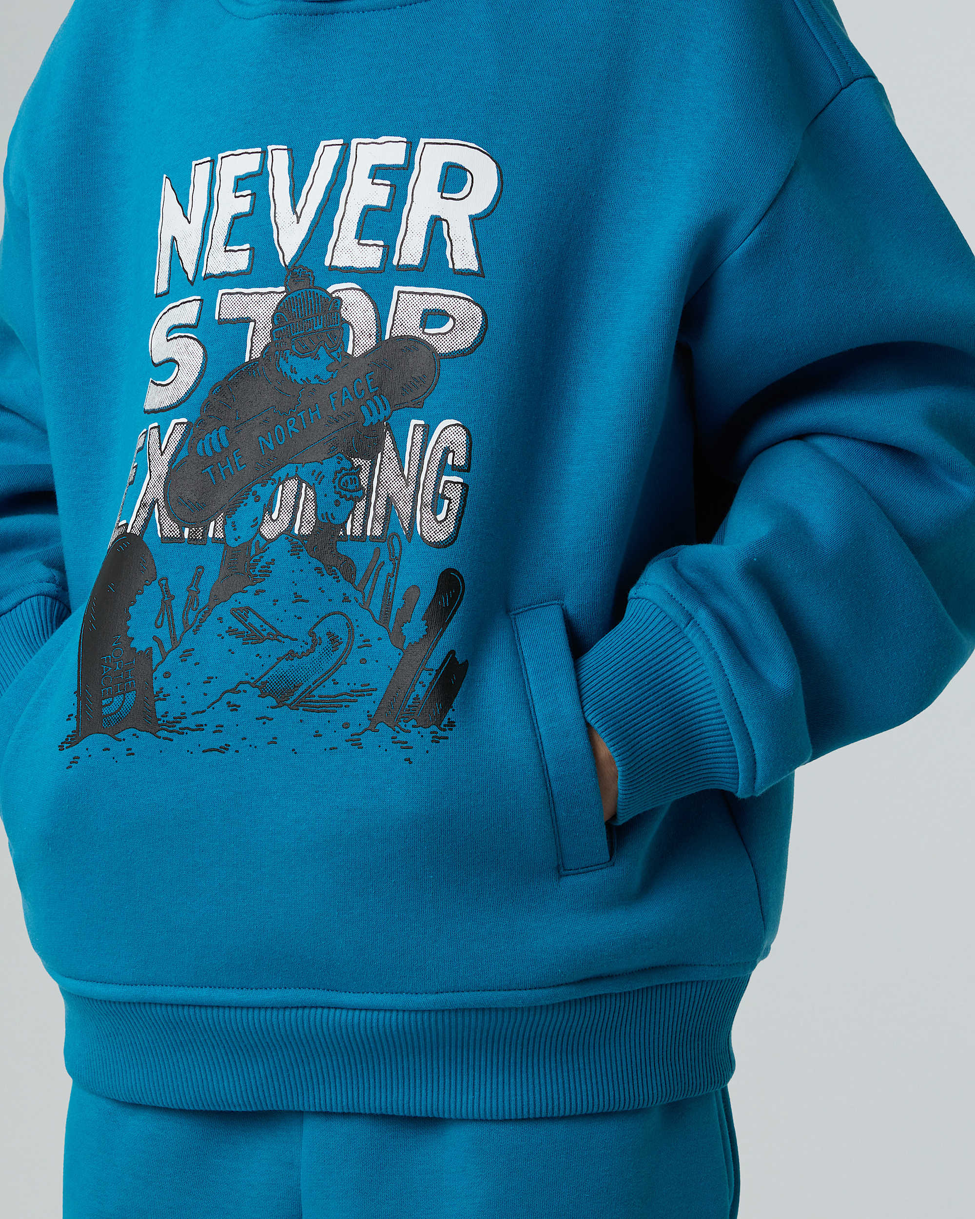 Boys Sports Oversized Graphic Hoodie TNF alt8