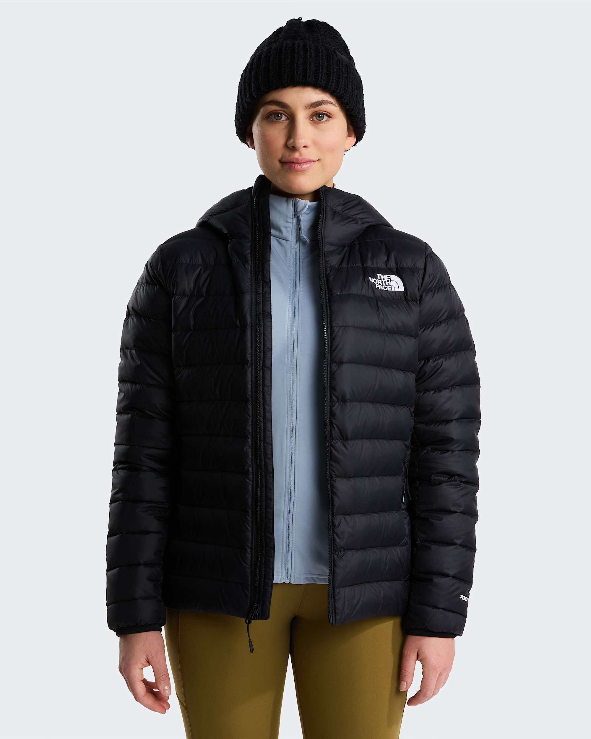 Womens Classic Down Hooded Jacket TNF ALT4