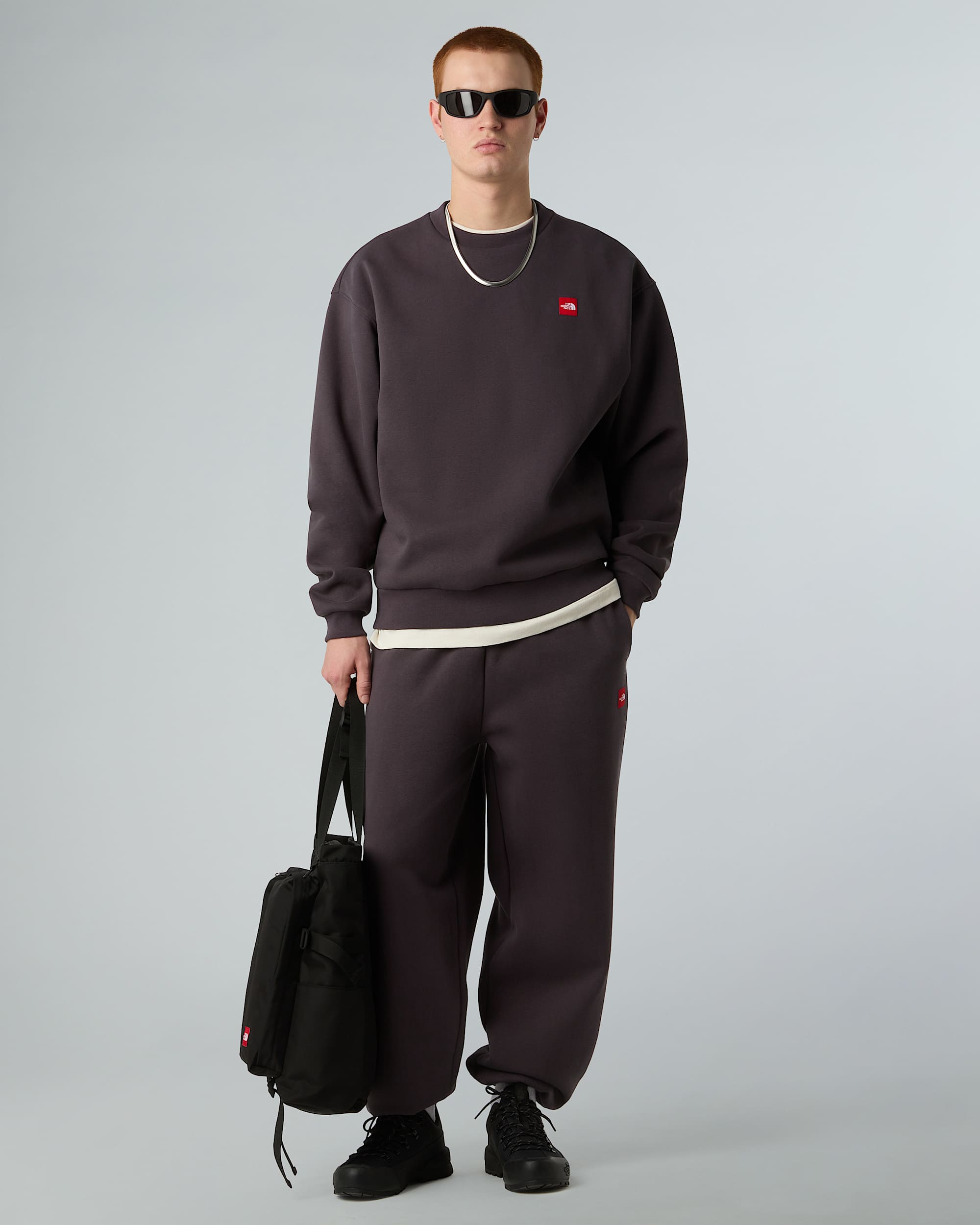 Mens Red Box Sweatshirt TNF ALT5