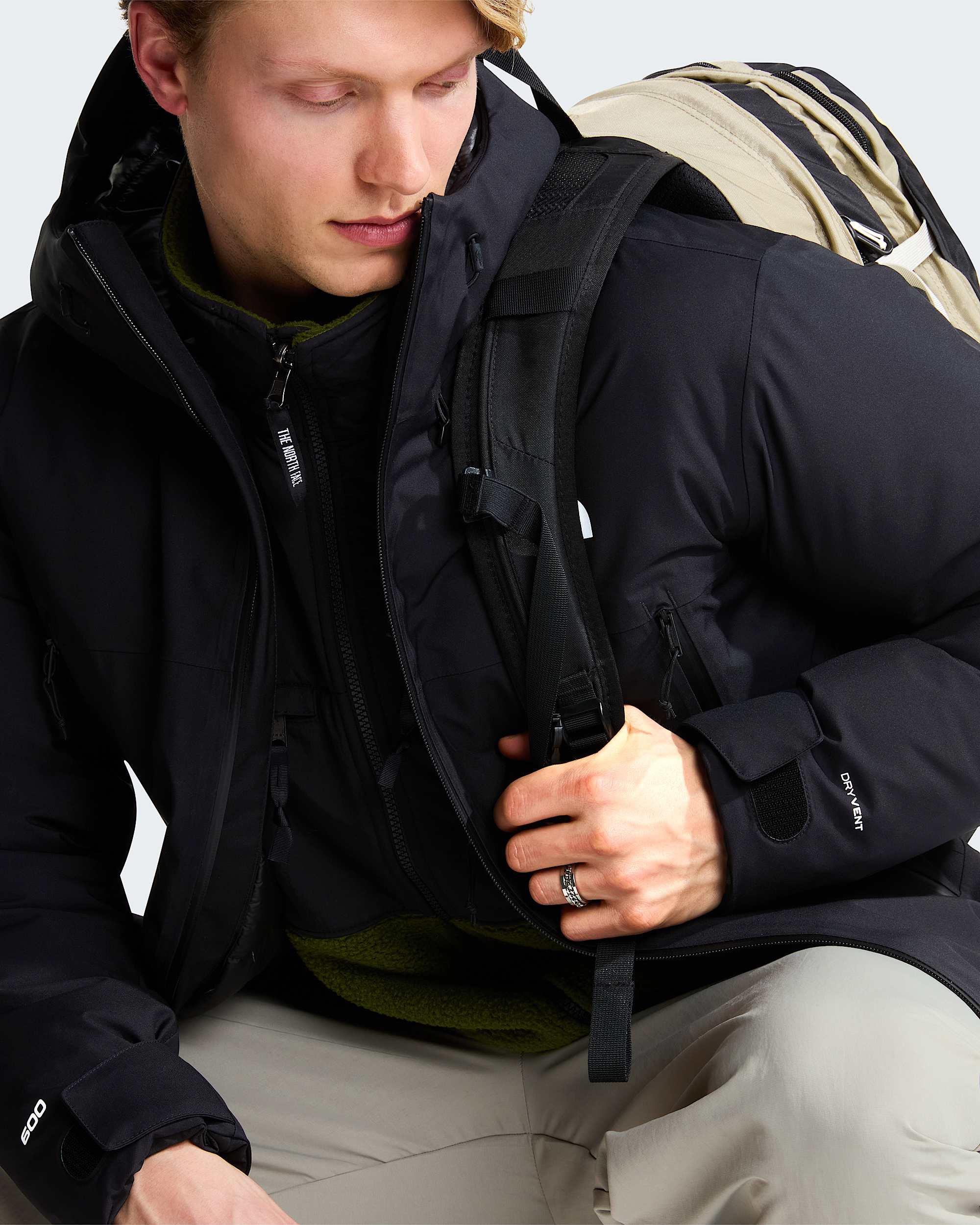 Mens Mountain Range Down Hooded Jacket TNF ALT9