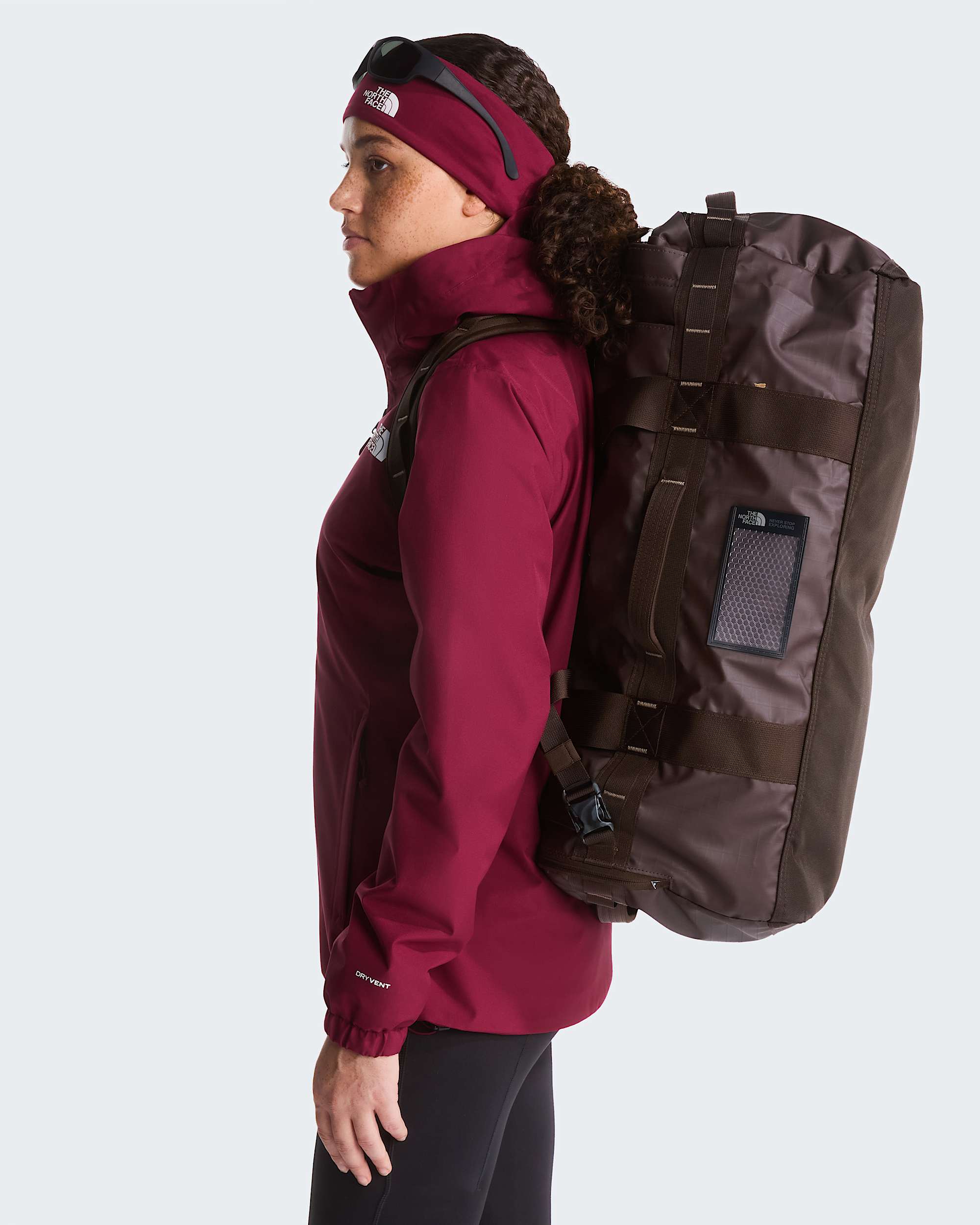 north face duffel bag for backpacking The Base Camp Duffel--l: Black/White The fabric has a CO DWR PFC New North Face Golden State