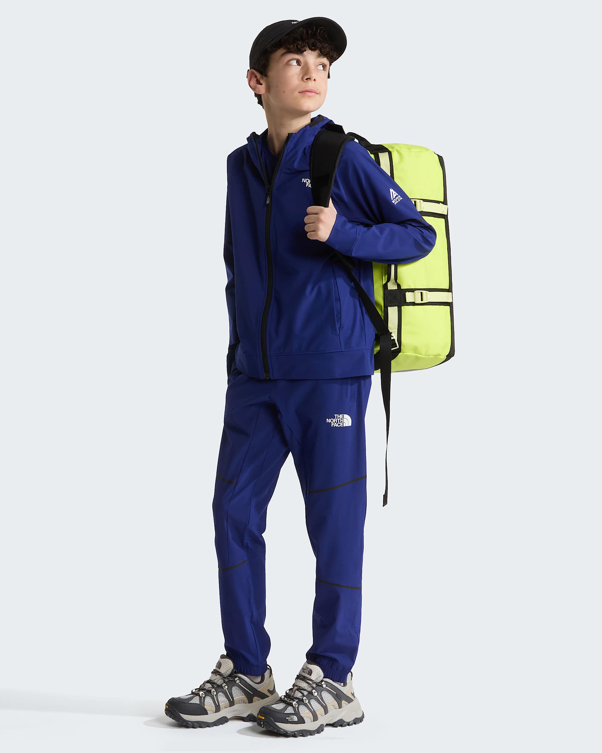 Geweven Mountain Athleticsbroek voor tieners TNF Bold Blue ALT1