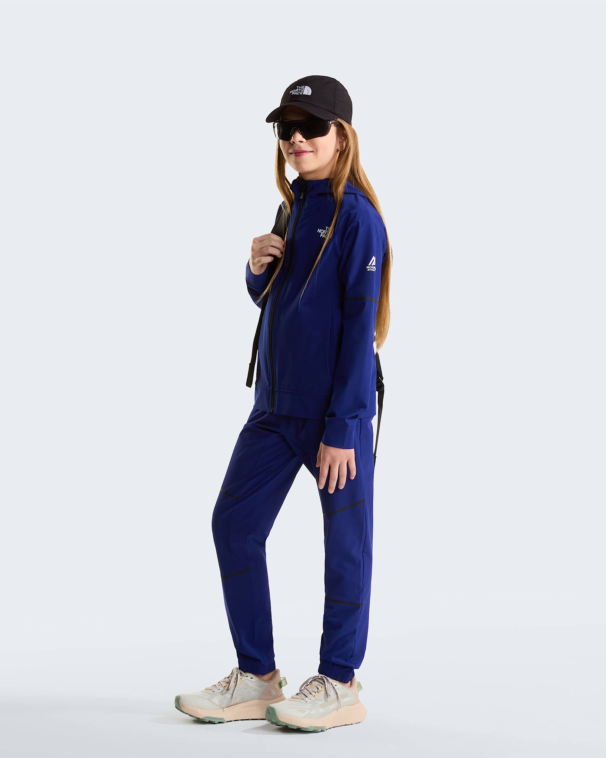 Geweven Mountain Athleticsbroek voor tieners TNF Bold Blue ALT13