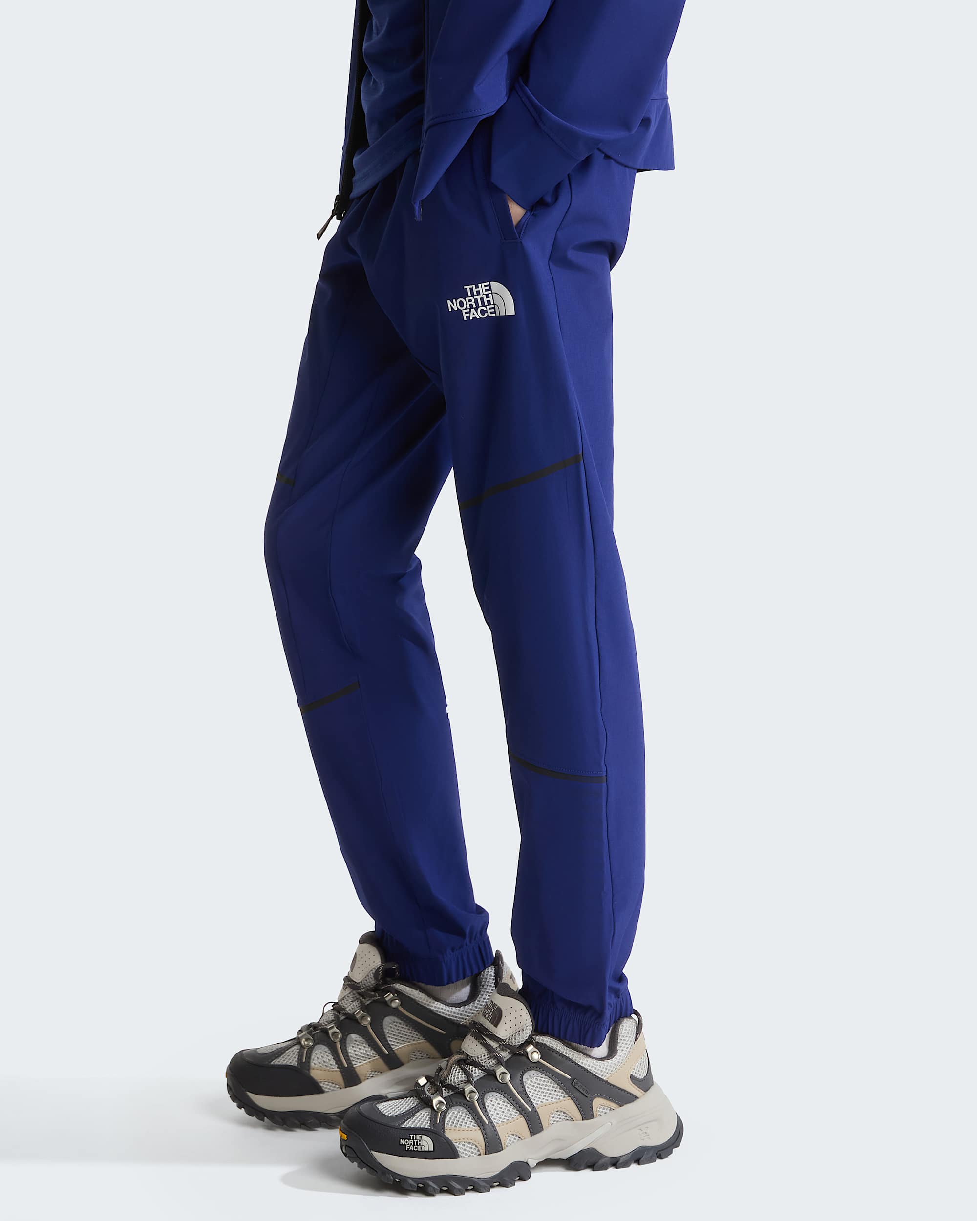 Geweven Mountain Athleticsbroek voor tieners TNF Bold Blue ALT2