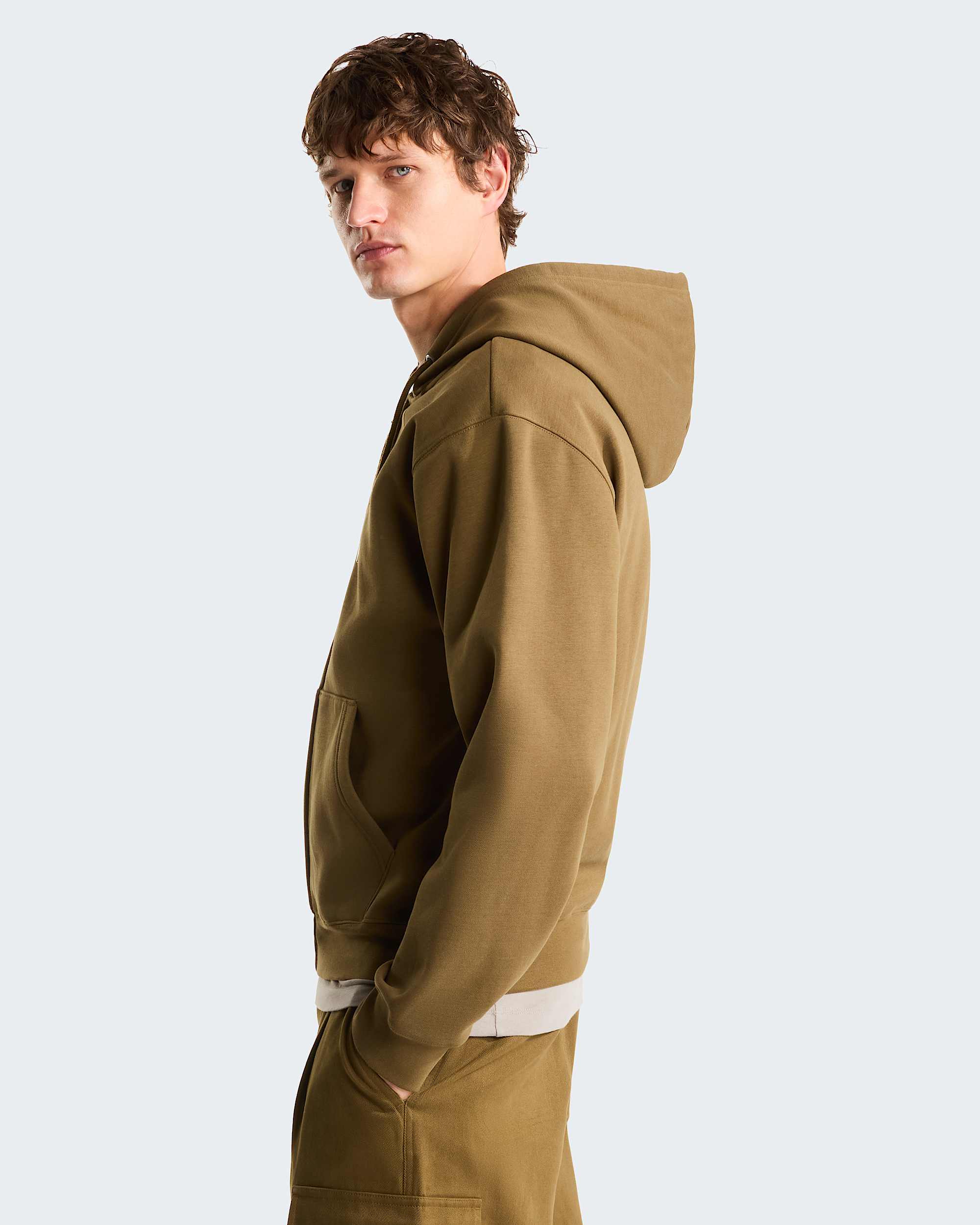 Mens TNF Essential Simple Dome Relaxed FullZip Hoodie TNF ALT2