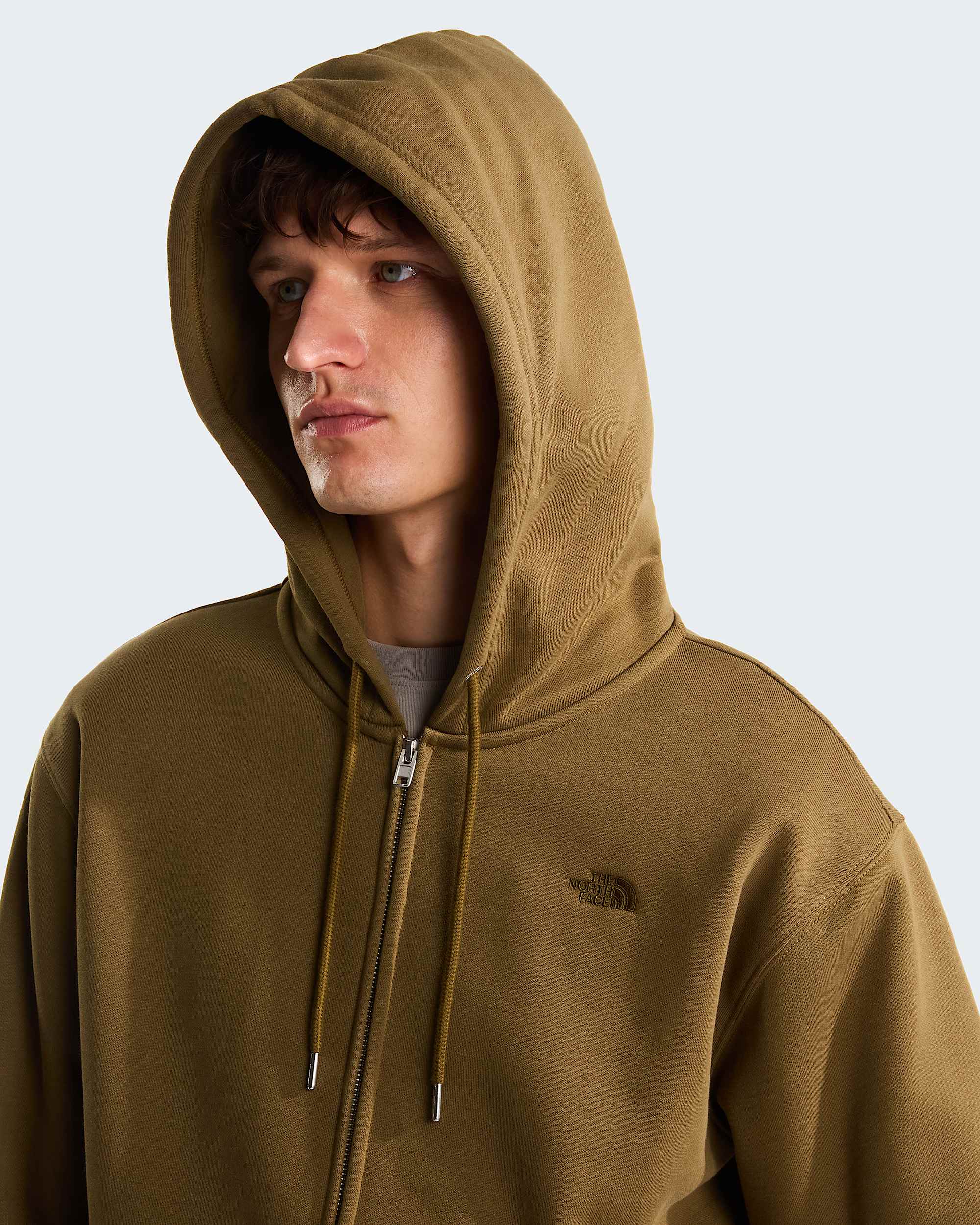 Mens TNF Essential Simple Dome Relaxed FullZip Hoodie TNF ALT5