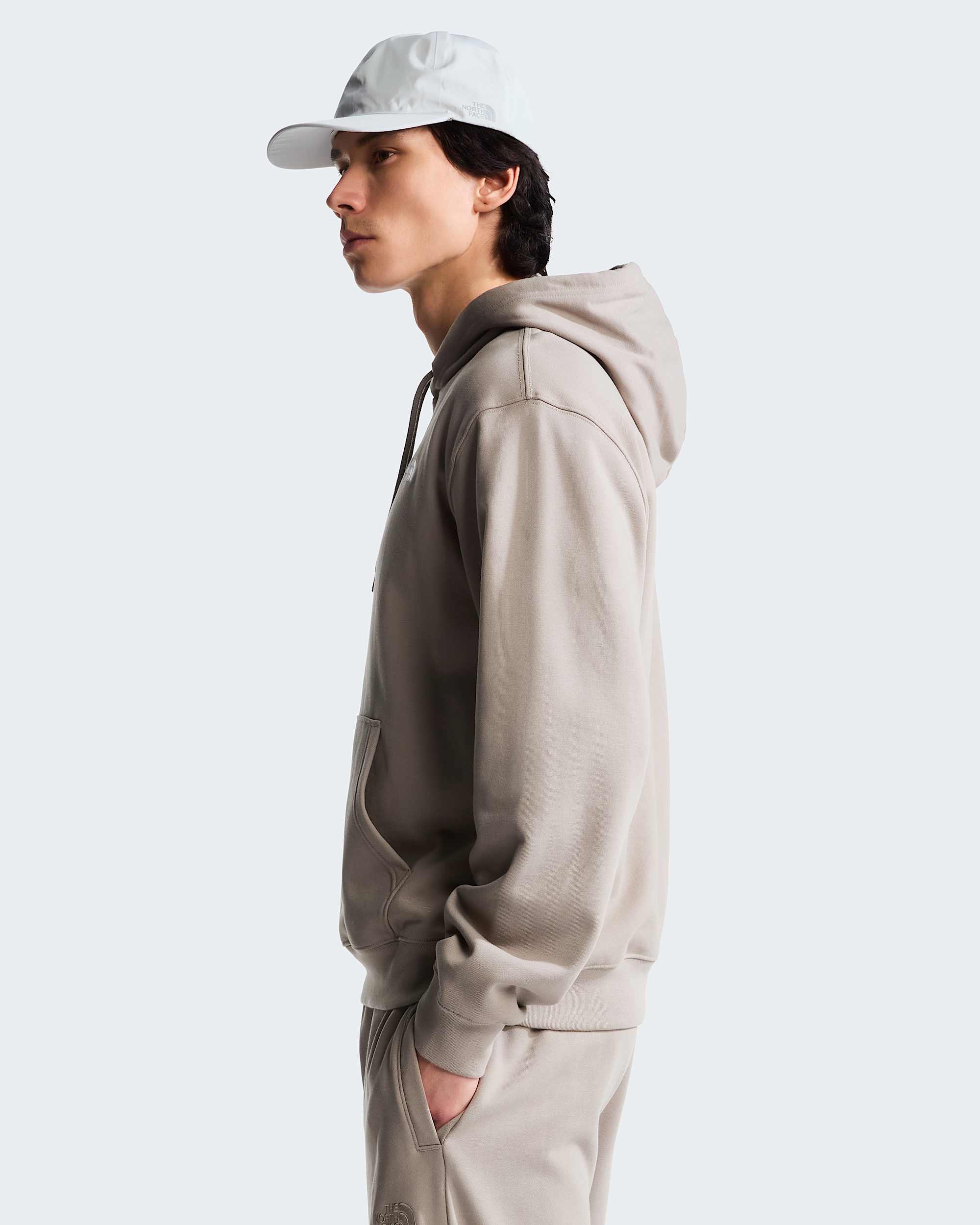 Mens TNF Essential Terry Simple Dome Relaxed Hoodie TNF ALT2