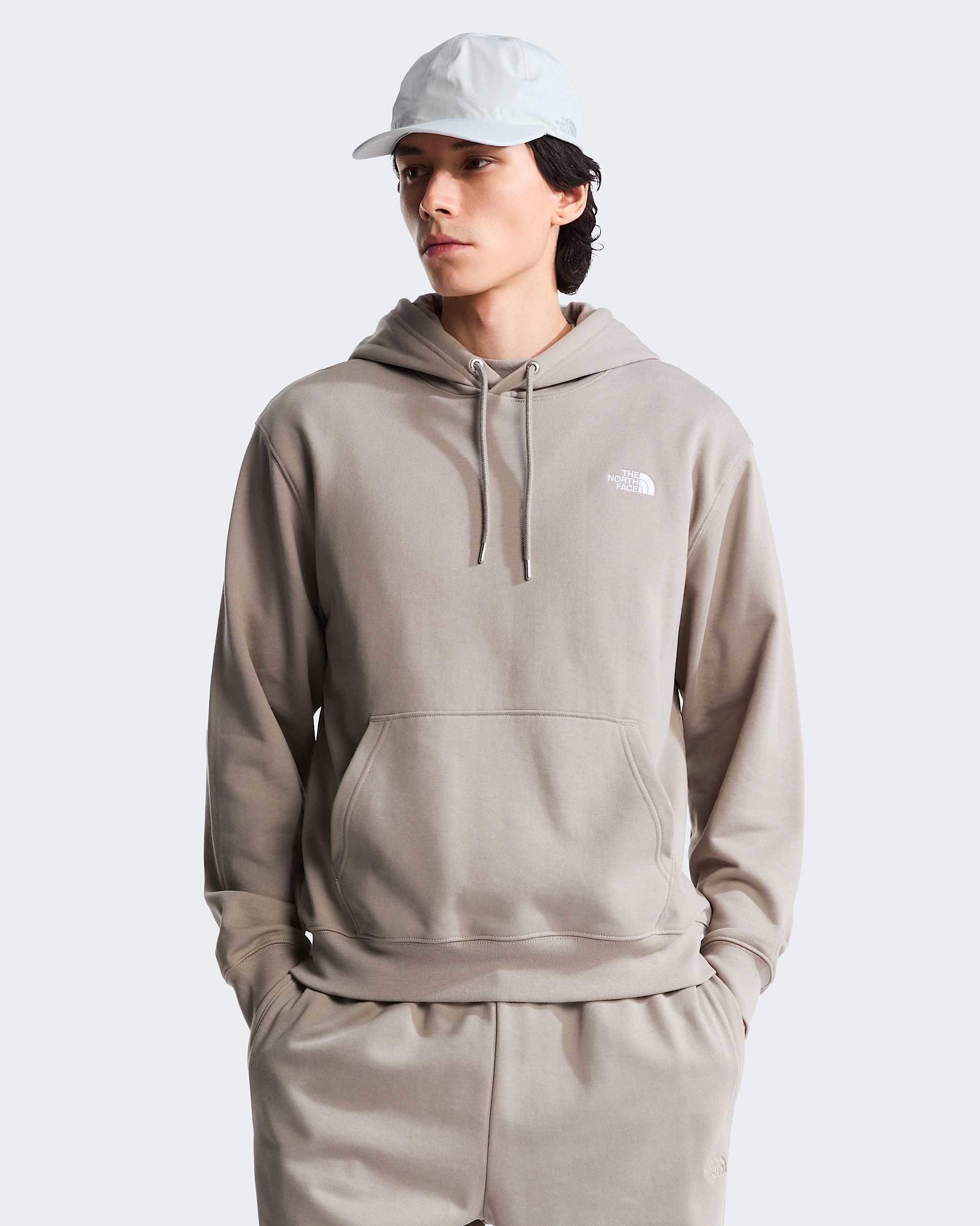 Mens TNF Essential Terry Simple Dome Relaxed Hoodie TNF HERO