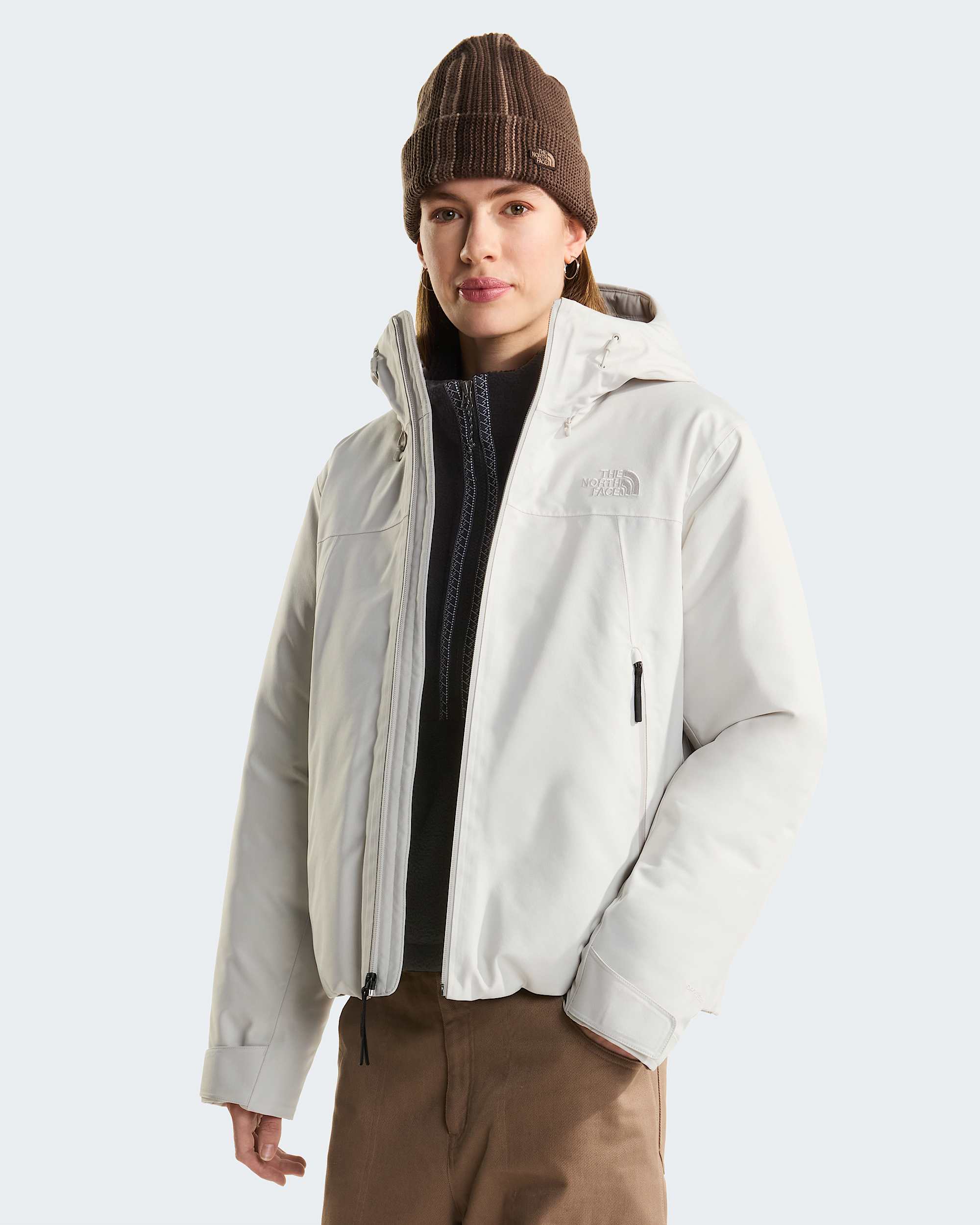 Womens TNF Range Down Hooded Jacket TNF ALT4